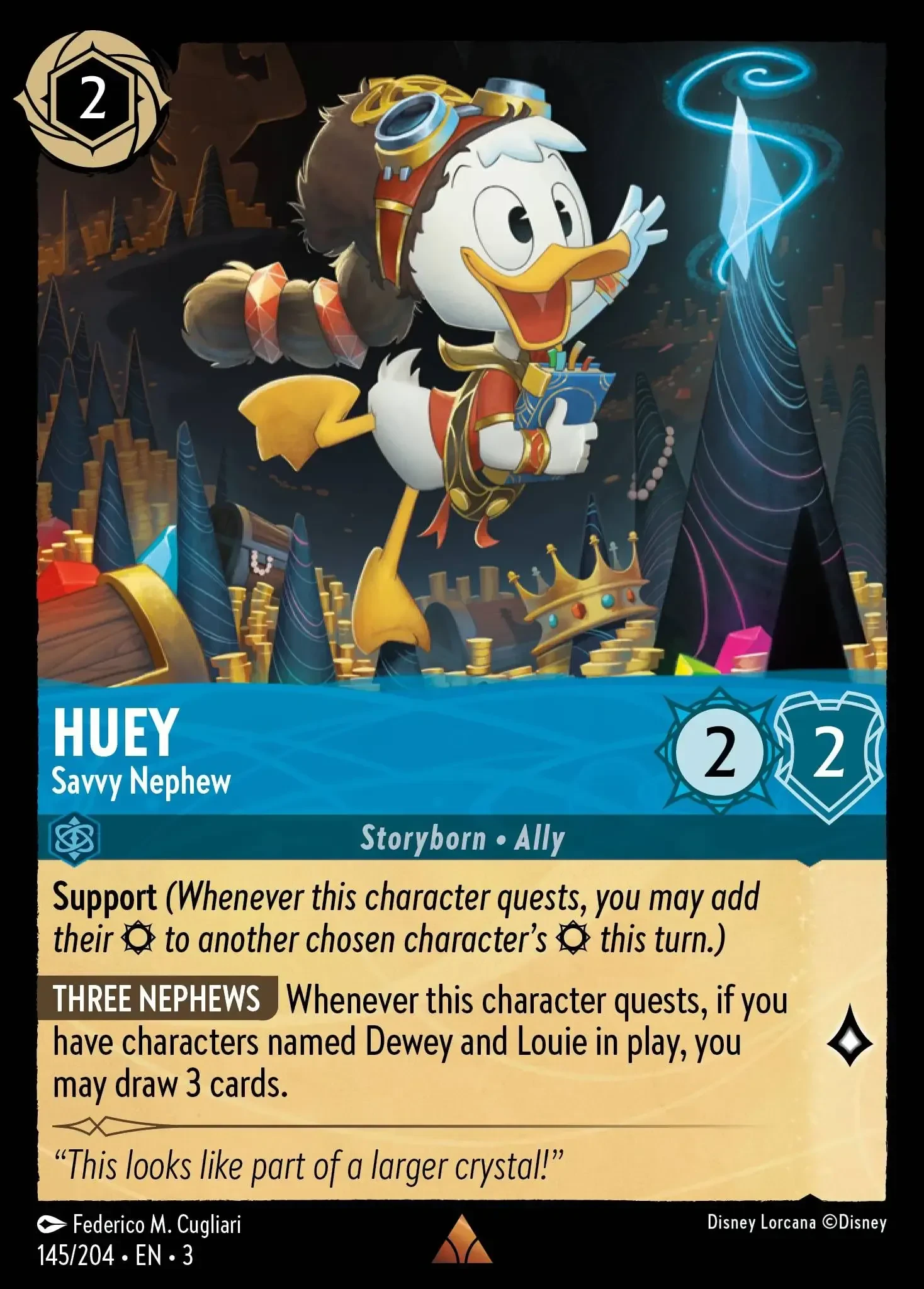 2024 Into the Inklands Huey - Savvy Nephew #145 Rare card image