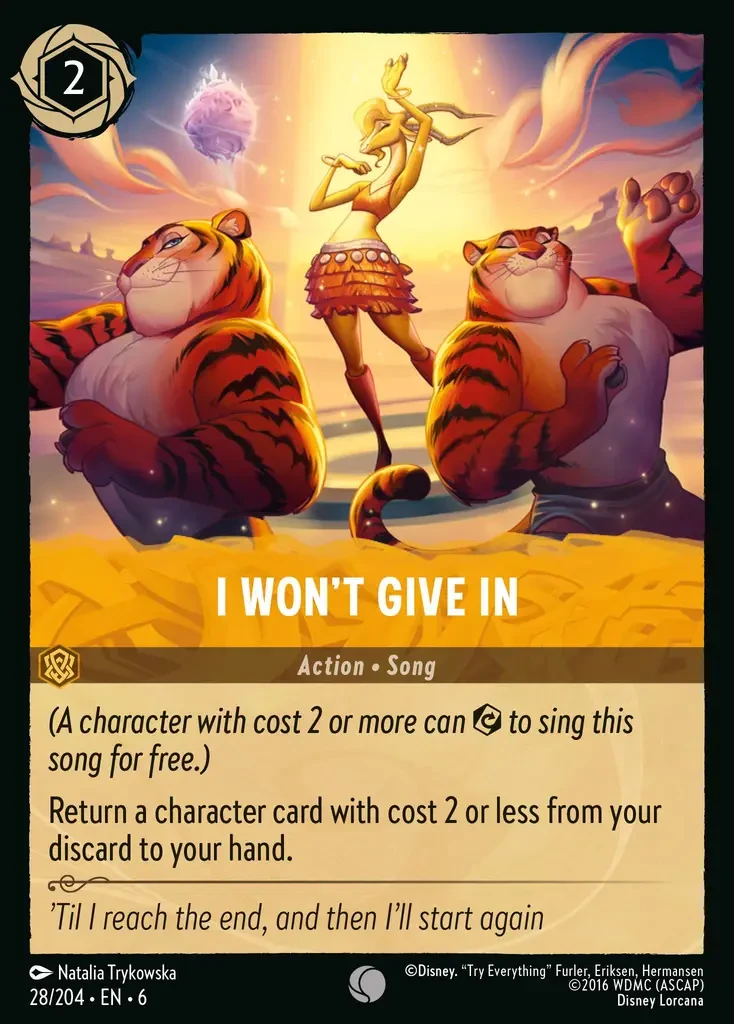2024 Azurite Sea I Won't Give In #28 Common card image