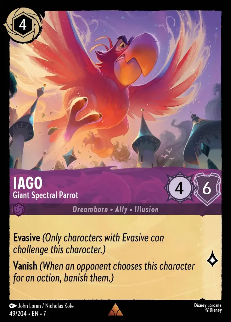2025 Archazia's Island Iago - Giant Spectral Parrot #49 Rare card image