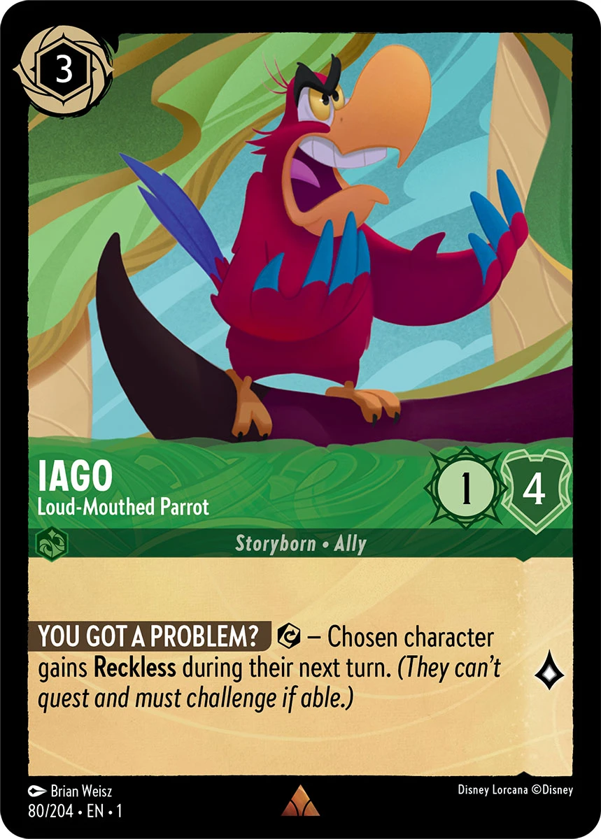 2023 The First Chapter Iago - Loud-Mouthed Parrot #80 Rare card image