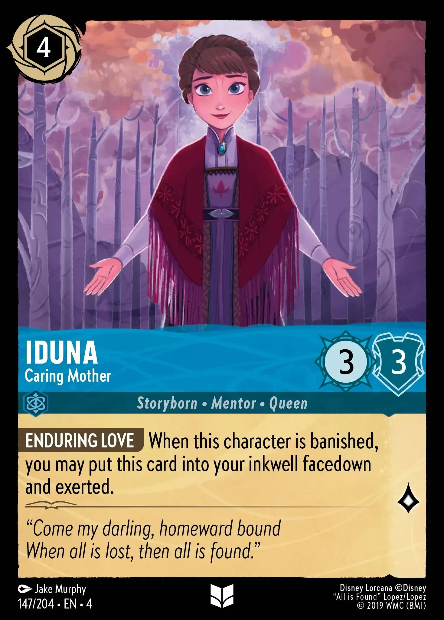 2024 Ursula's Return Iduna - Caring Mother #147 Uncommon card image