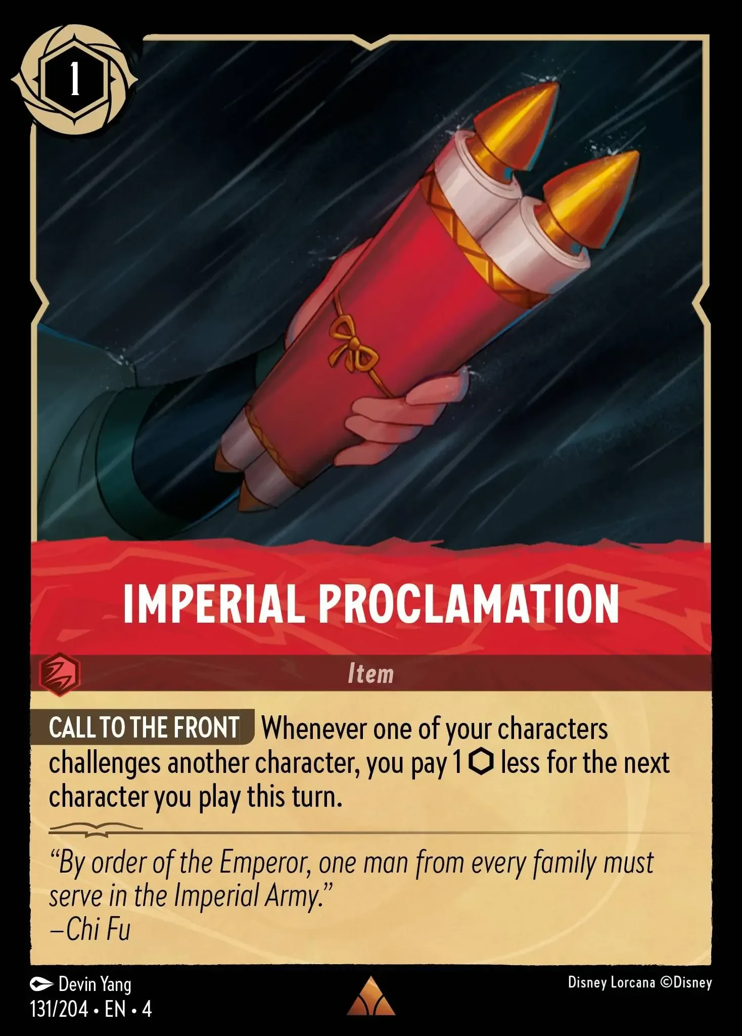 2024 Ursula's Return Imperial Proclamation Rare #131 Rare card image