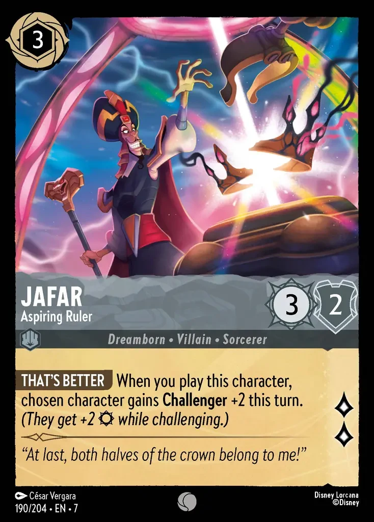 2025 Archazia's Island Jafar - Aspiring Ruler #190 Common card image