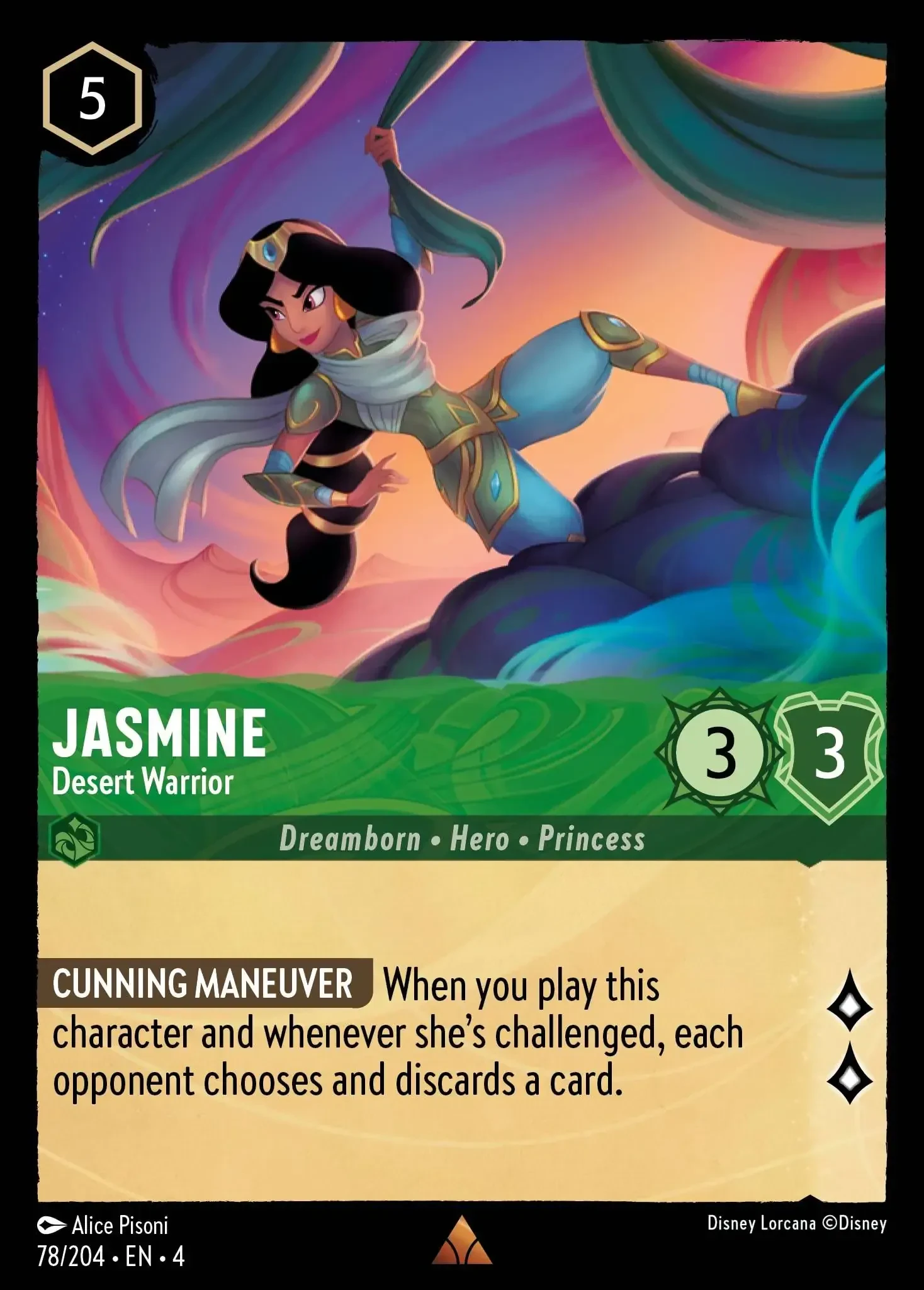 2024 Ursula's Return Jasmine - Desert Warrior [Foil] Rare #78 Rare card image
