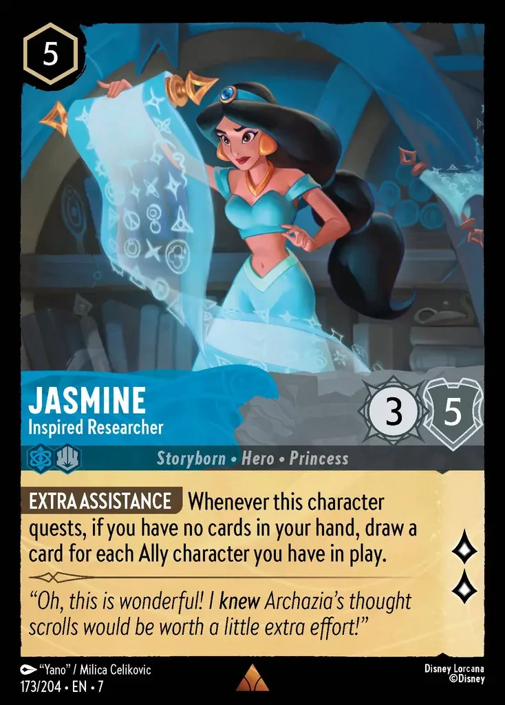 2025 Archazia's Island Jasmine - Inspired Researcher #173 Rare card image