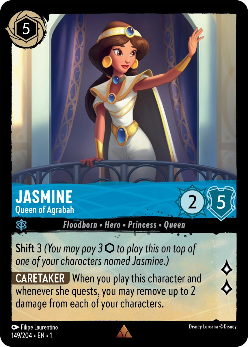 2023 The First Chapter Jasmine - Queen Of Agrabah #149 Rare card image