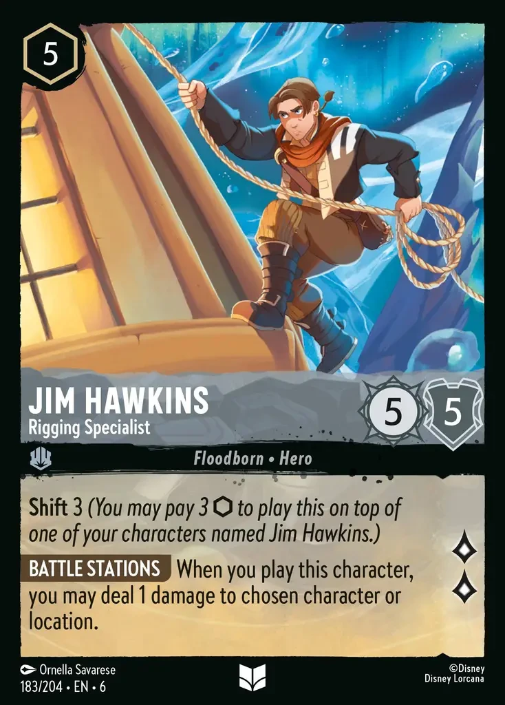 2024 Azurite Sea Jim Hawkins - Rigging Specialist #183 Uncommon card image