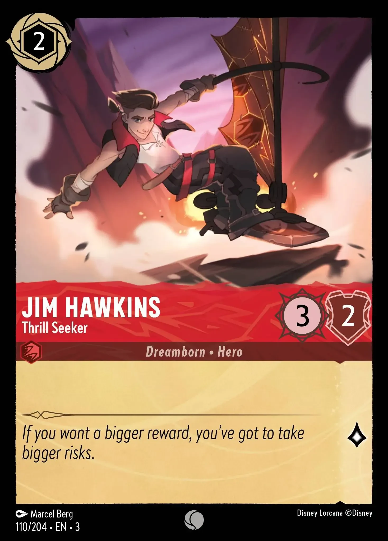 2024 Into the Inklands Jim Hawkins - Thrill Seeker #110 Common card image