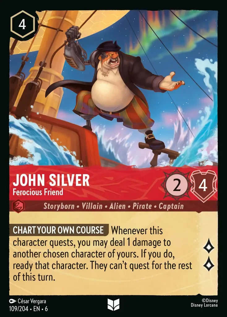 2024 Azurite Sea John Silver - Ferocious Friend #109 Uncommon card image
