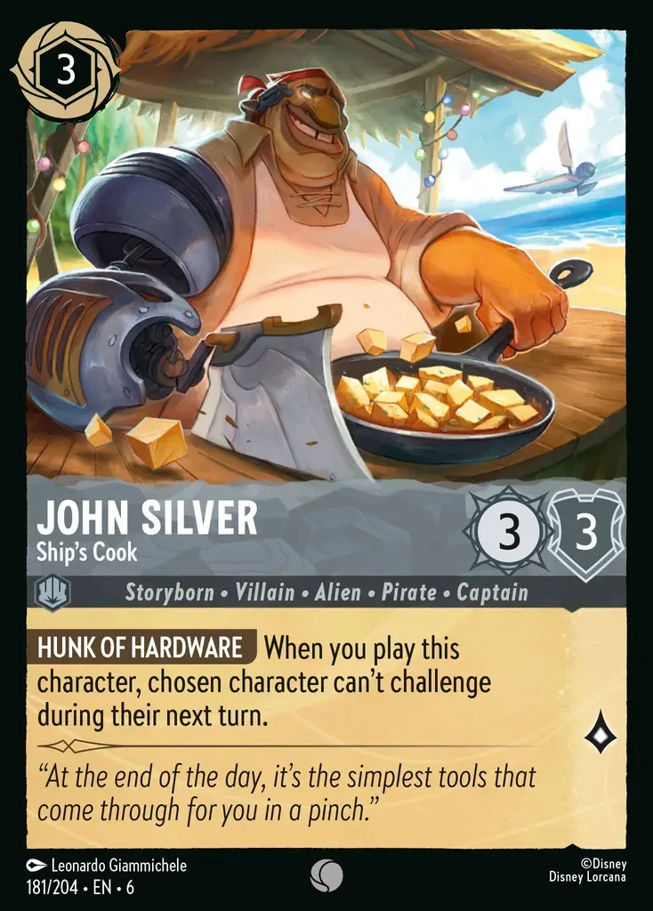 2024 Azurite Sea John Silver - Ship's Cook #181 Common card image