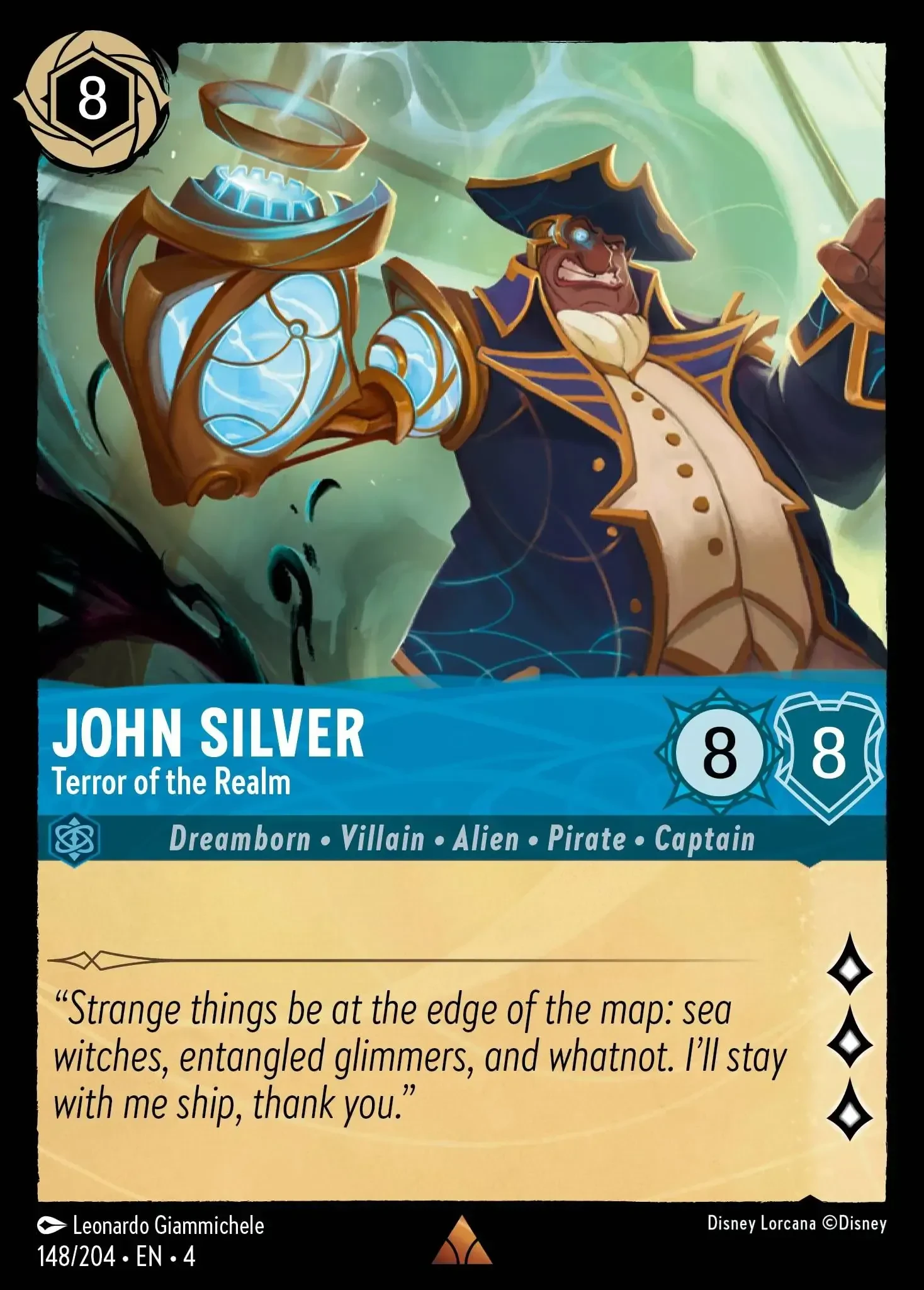 2024 Ursula's Return John Silver - Terror of the Realm Rare #148 Rare card image