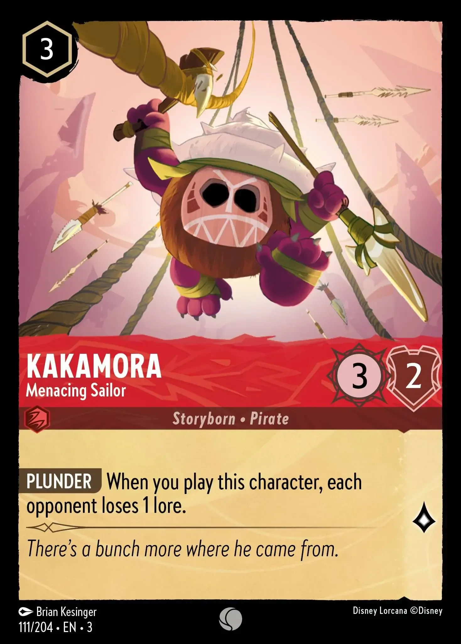 2024 Into the Inklands Kakamora - Menacing Sailor #111 Common card image