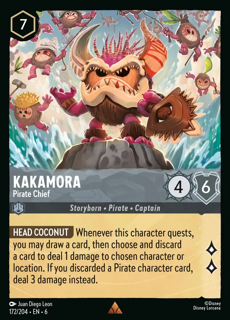 2024 Azurite Sea Kakamora - Pirate Chief #172 Rare card image