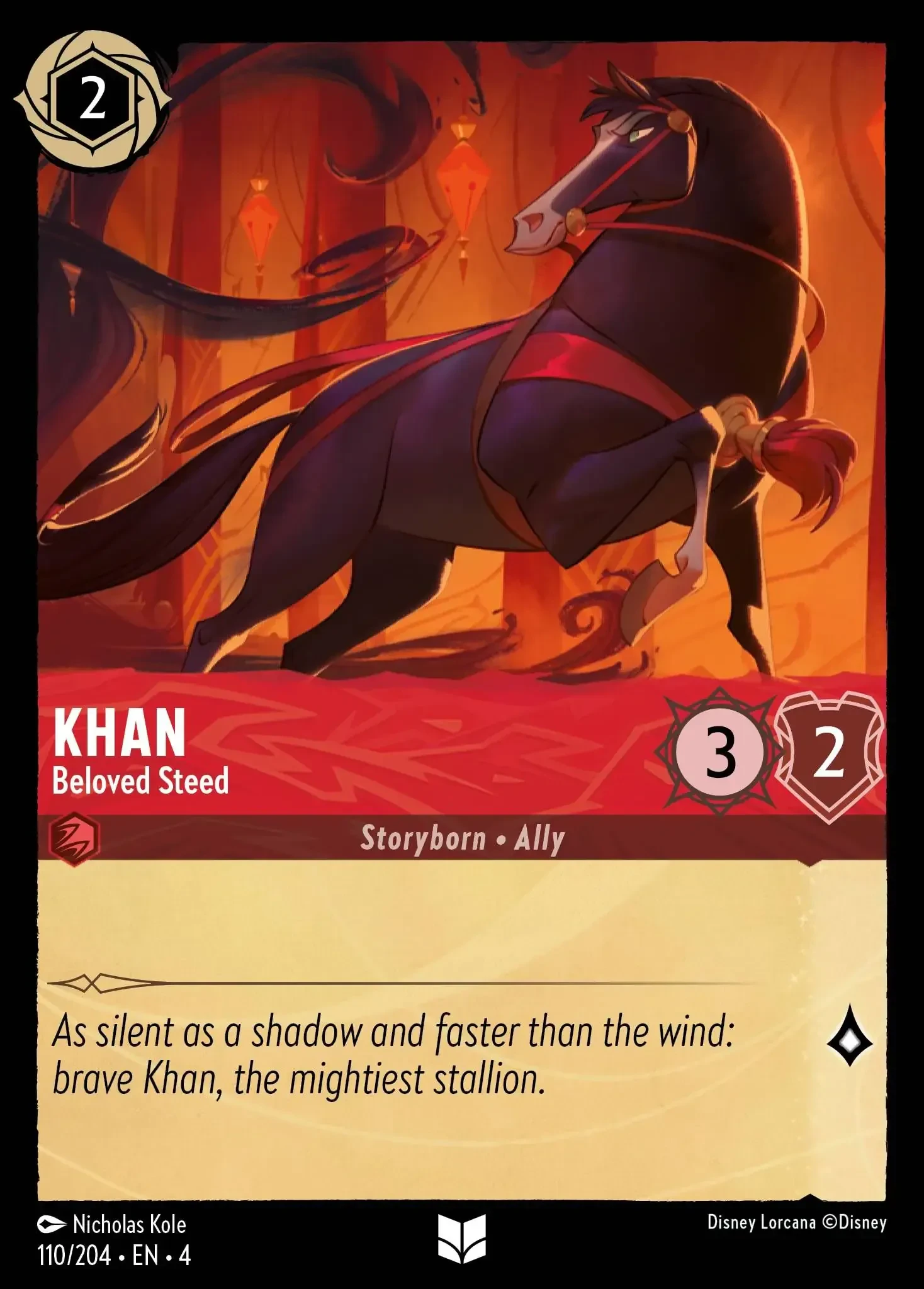 2024 Ursula's Return Khan - Beloved Steed #110 Uncommon card image
