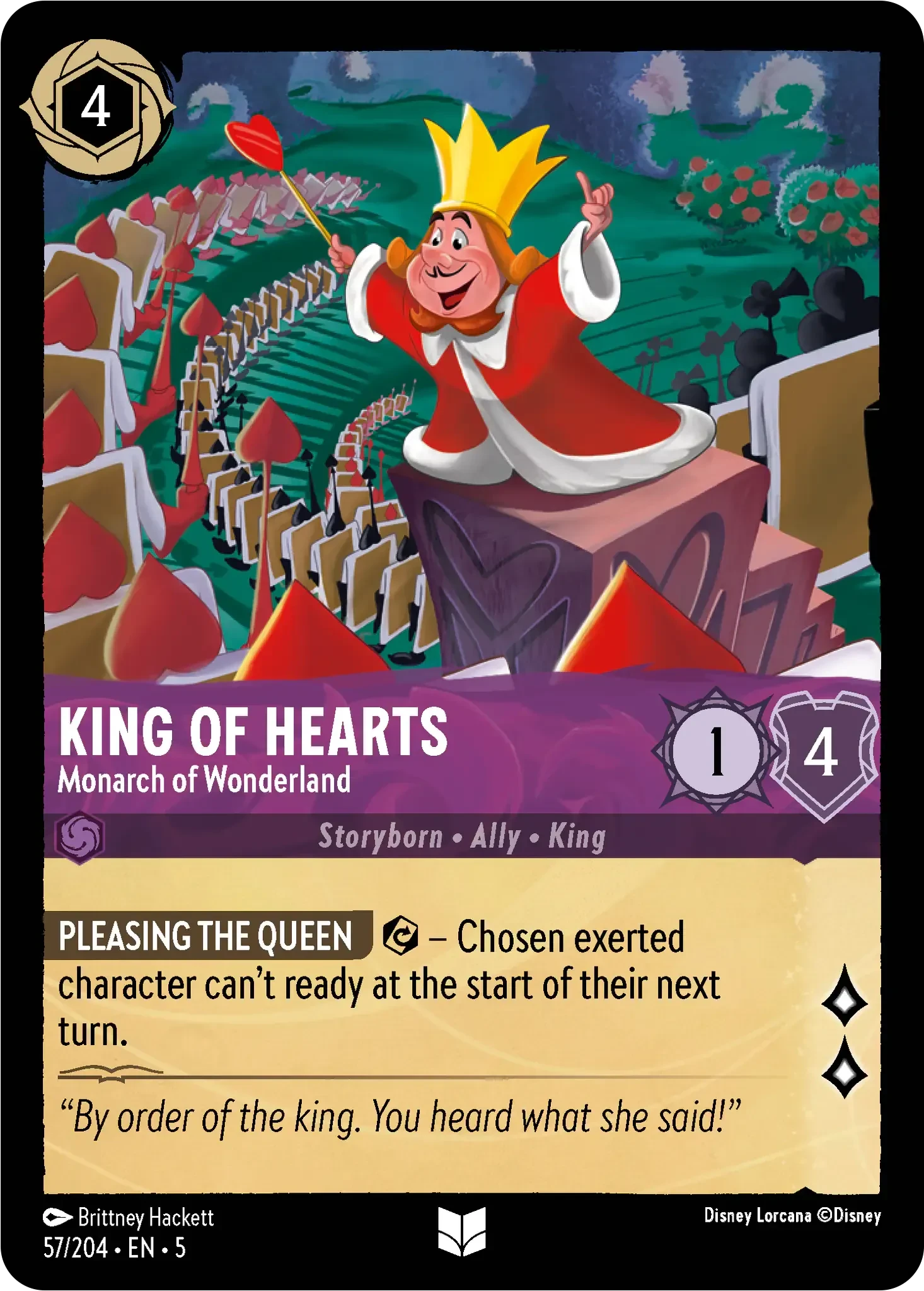 2024 Shimmering Skies King of Hearts - Monarch of Wonderland Common #57 Common card image