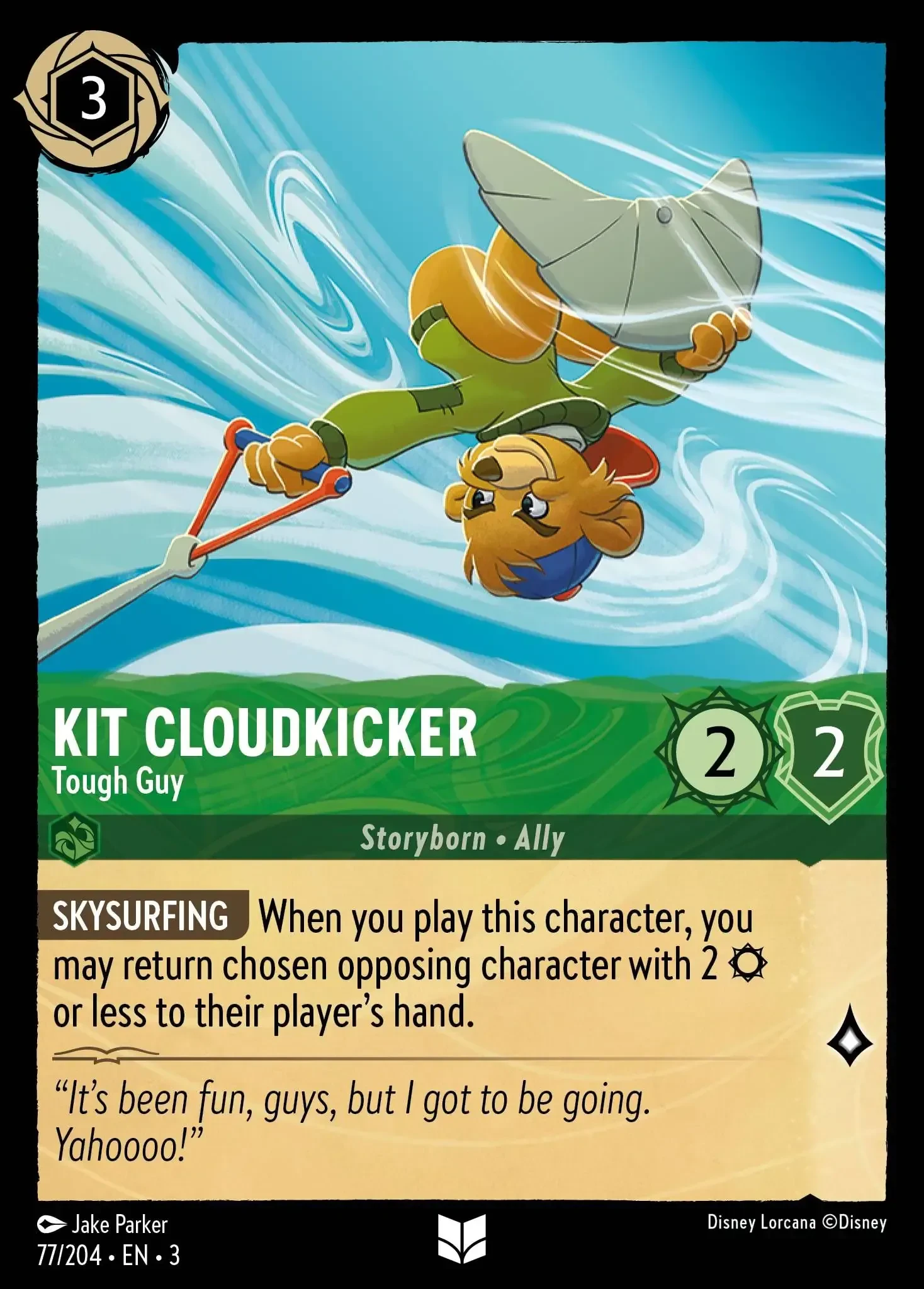 2024 Into the Inklands Kit Cloudkicker - Tough Guy #77 Uncommon card image