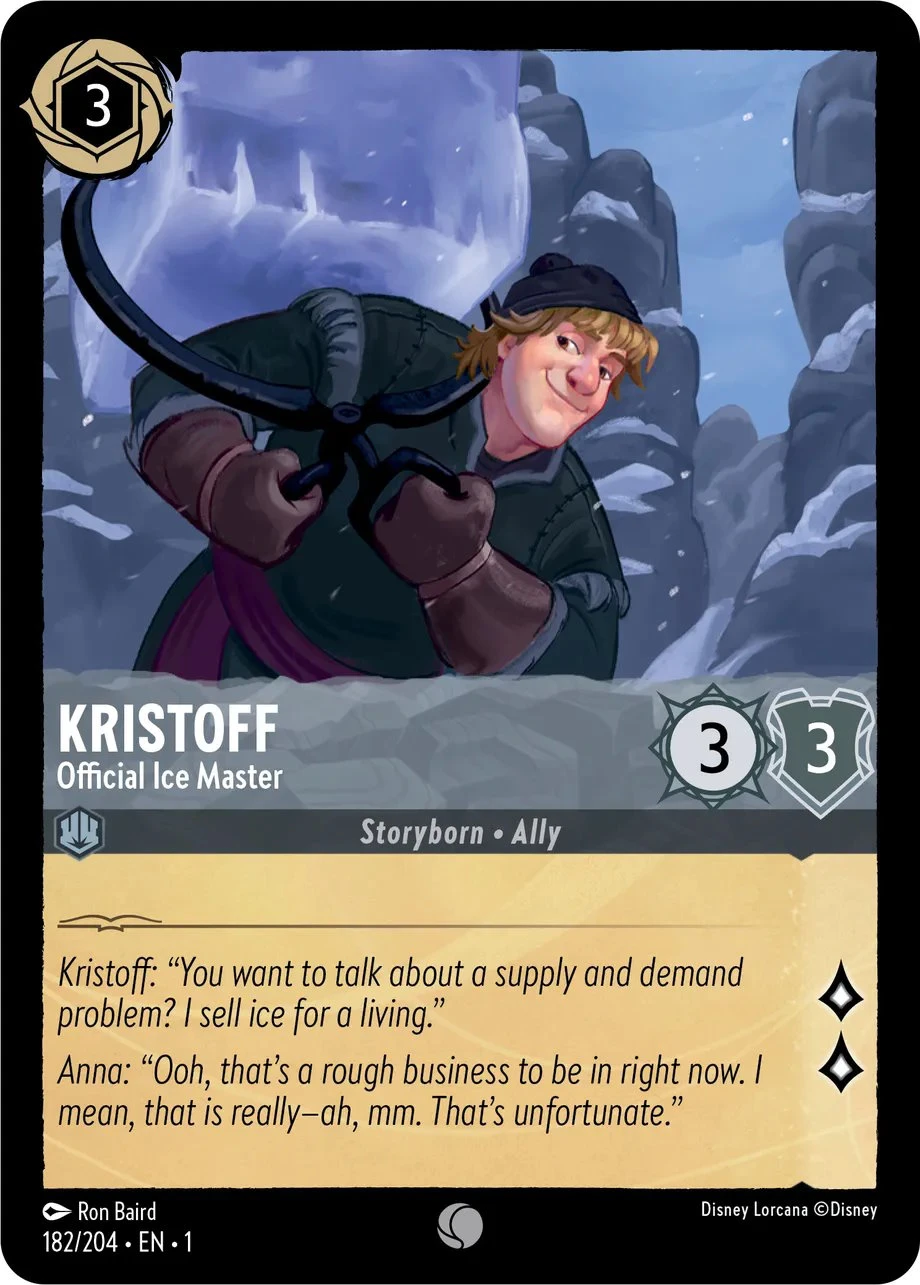 2023 The First Chapter Kristoff - Offical Ice Master Common #182 Common card image