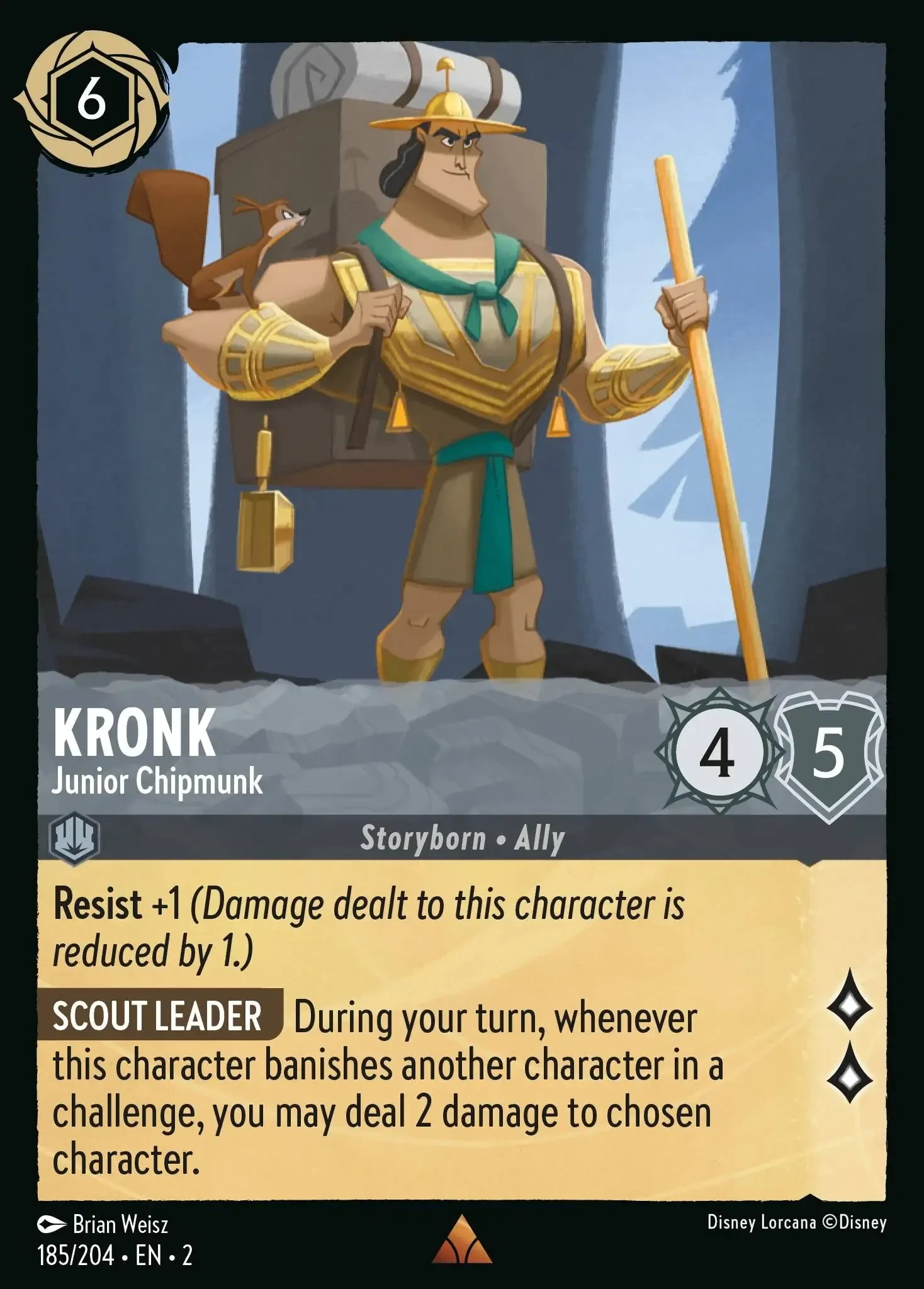 2023 Rise of The Floodborn Kronk - Junior Chipmunk #185 Rare card image