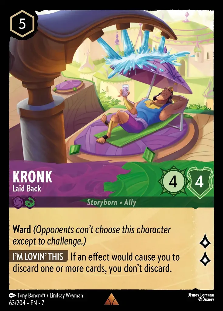 2025 Archazia's Island Kronk - Laid Back #63 Rare card image