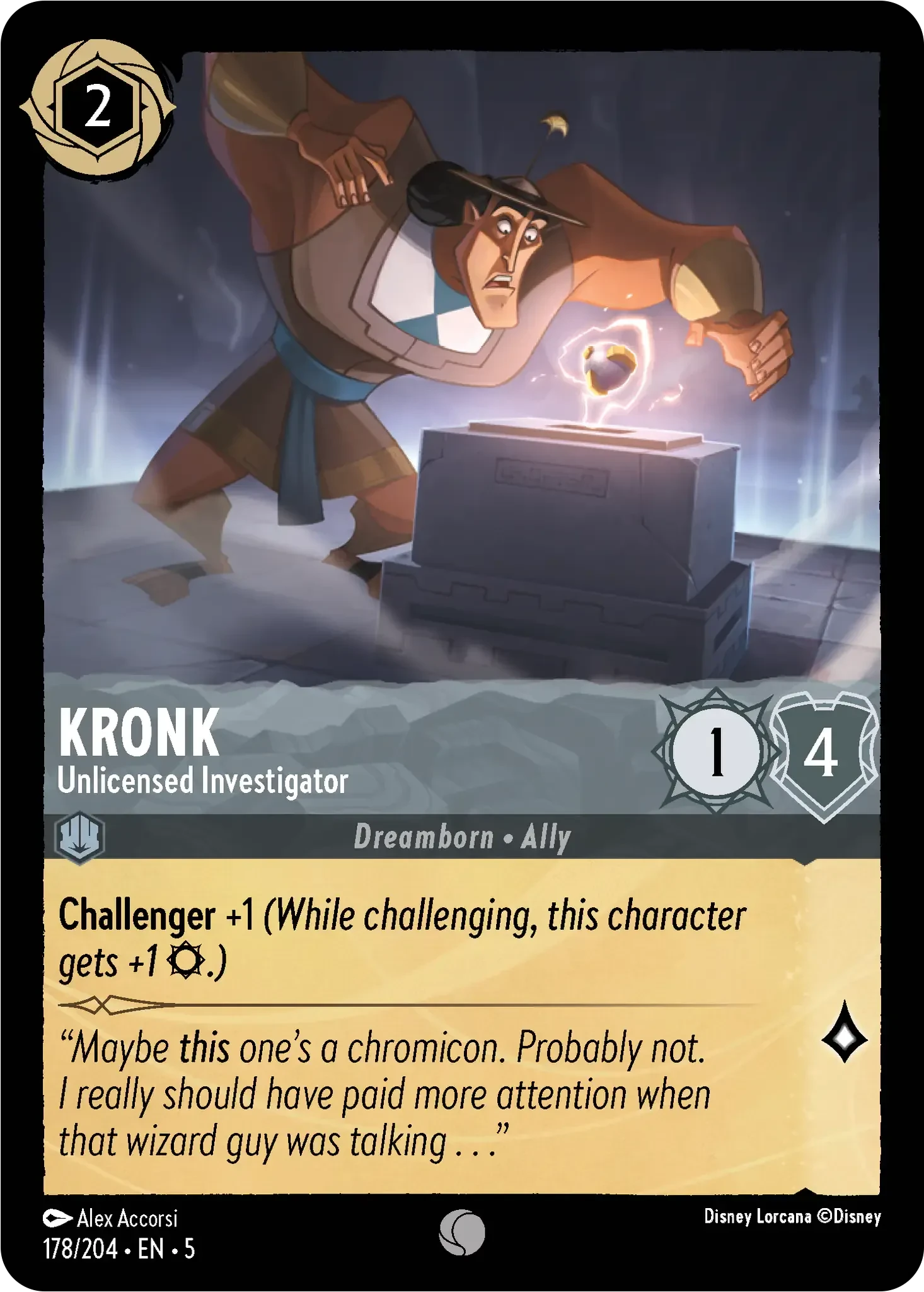 2024 Shimmering Skies Kronk - Unlicensed Investigator #178 Common card image