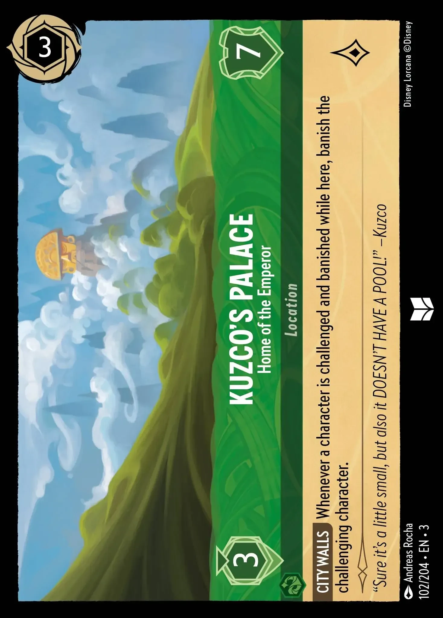 2024 Into the Inklands Kuzco's Palace - Home of the Emperor #102 Uncommon card image