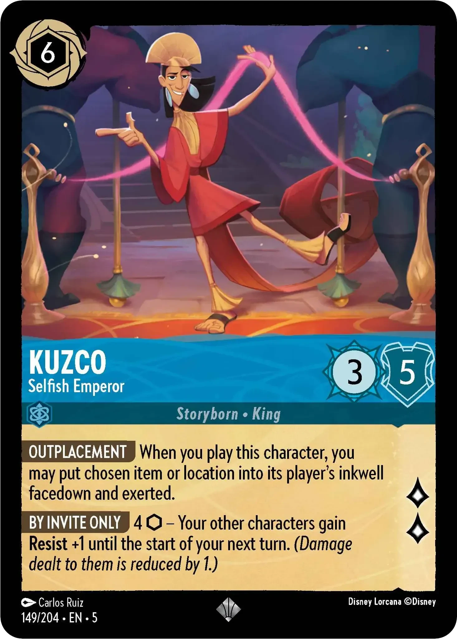 2024 Shimmering Skies Kuzco - Selfish Emperor #149 Super Rare card image