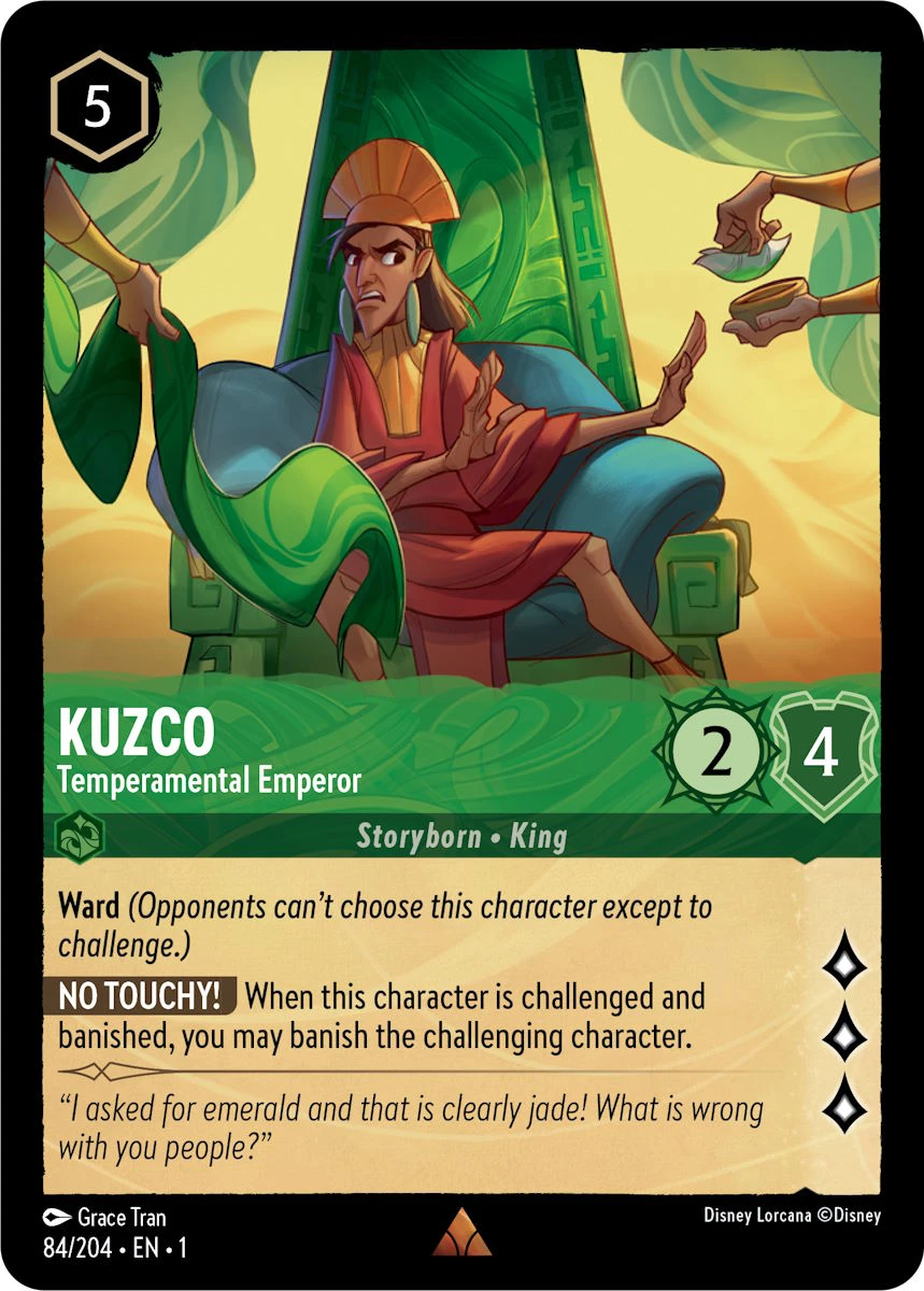 2023 The First Chapter Kuzco - Temperamental Emperor #84 Rare card image