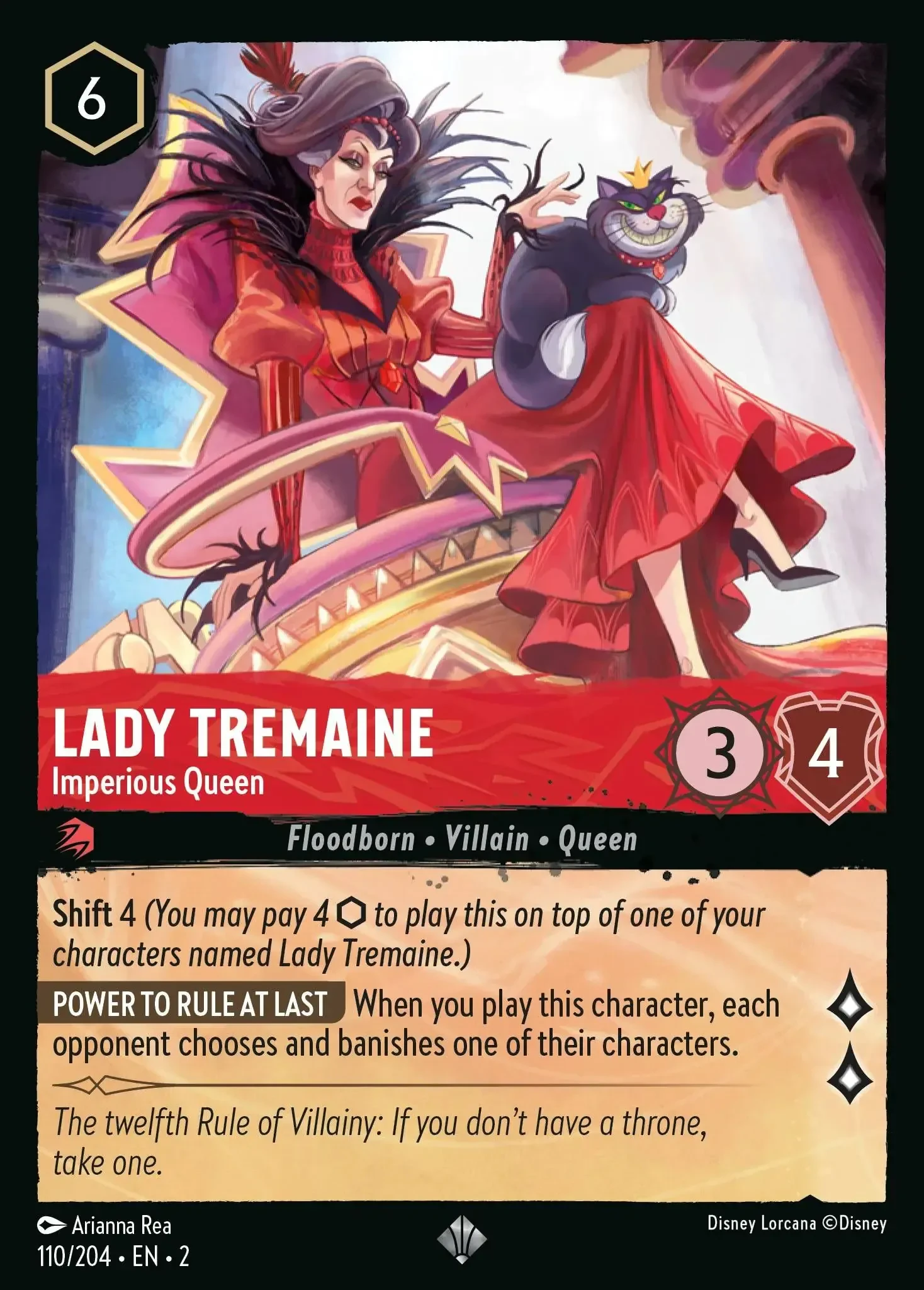 2023 Rise of The Floodborn Lady Tremaine - Imperious Queen #110 Super Rare card image
