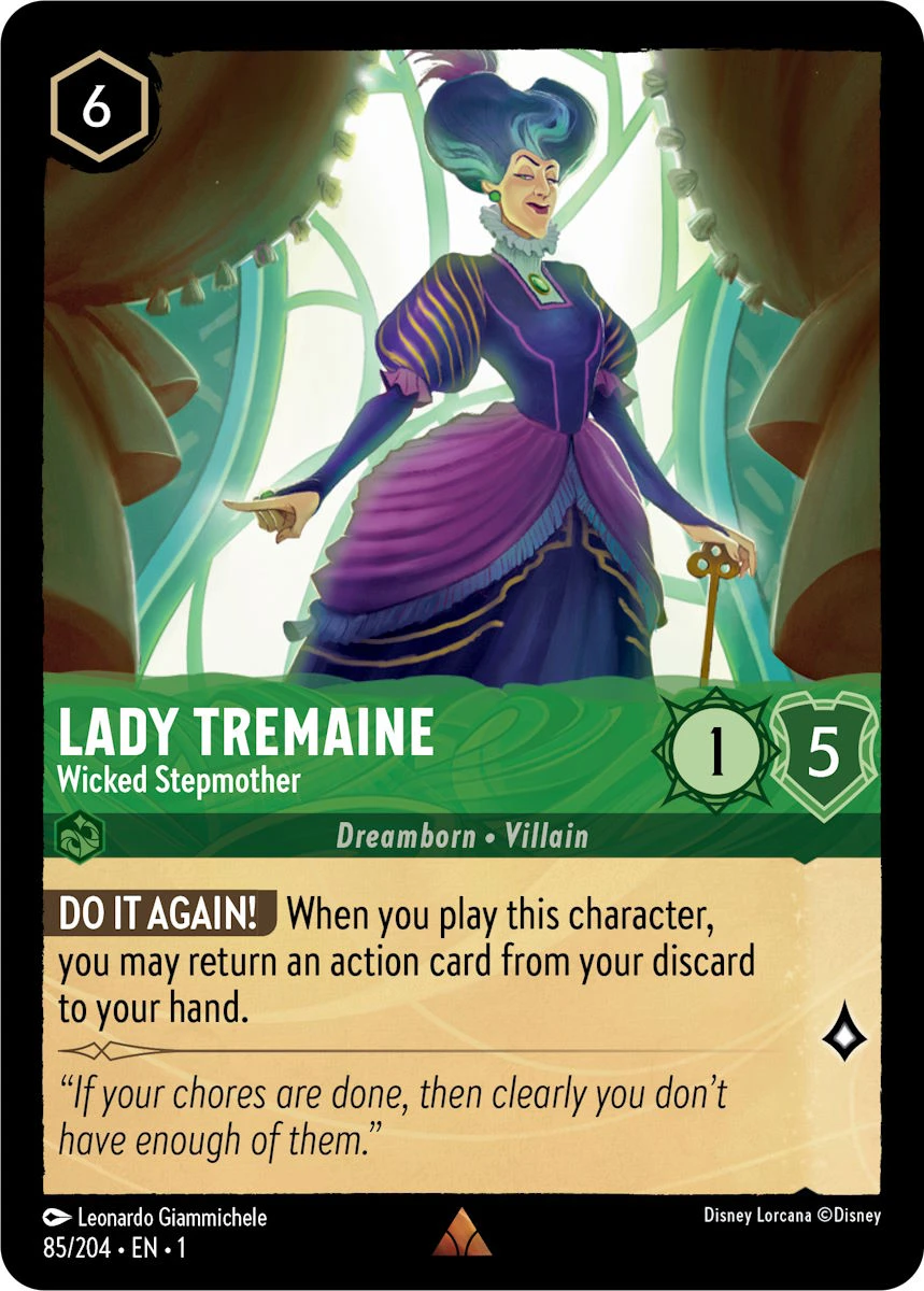 2023 The First Chapter Lady Tremaine - Wicked Stepmother #85 Rare card image