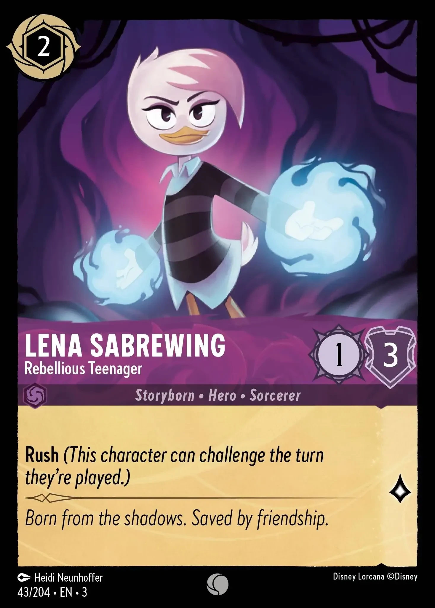 2024 Into the Inklands Lena Sabrewing - Rebellious Teenager #43 Common card image