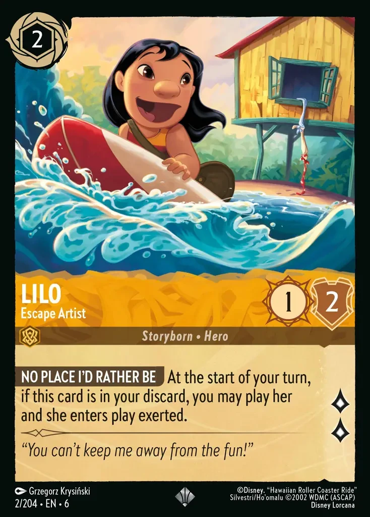 2024 Azurite Sea Lilo - Escape Artist #2 Super Rare card image