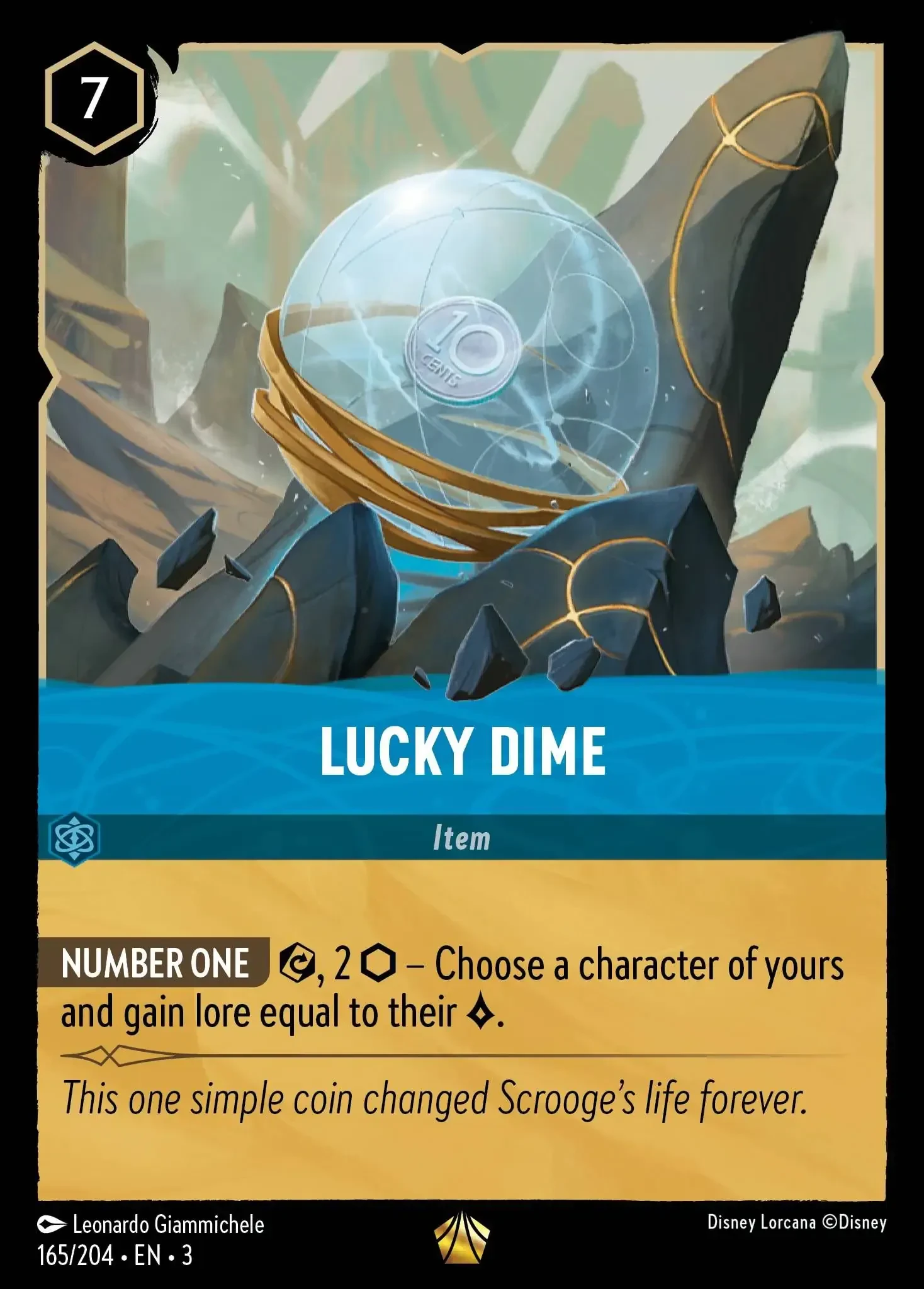 2024 Into the Inklands Lucky Dime #165 Legendary card image