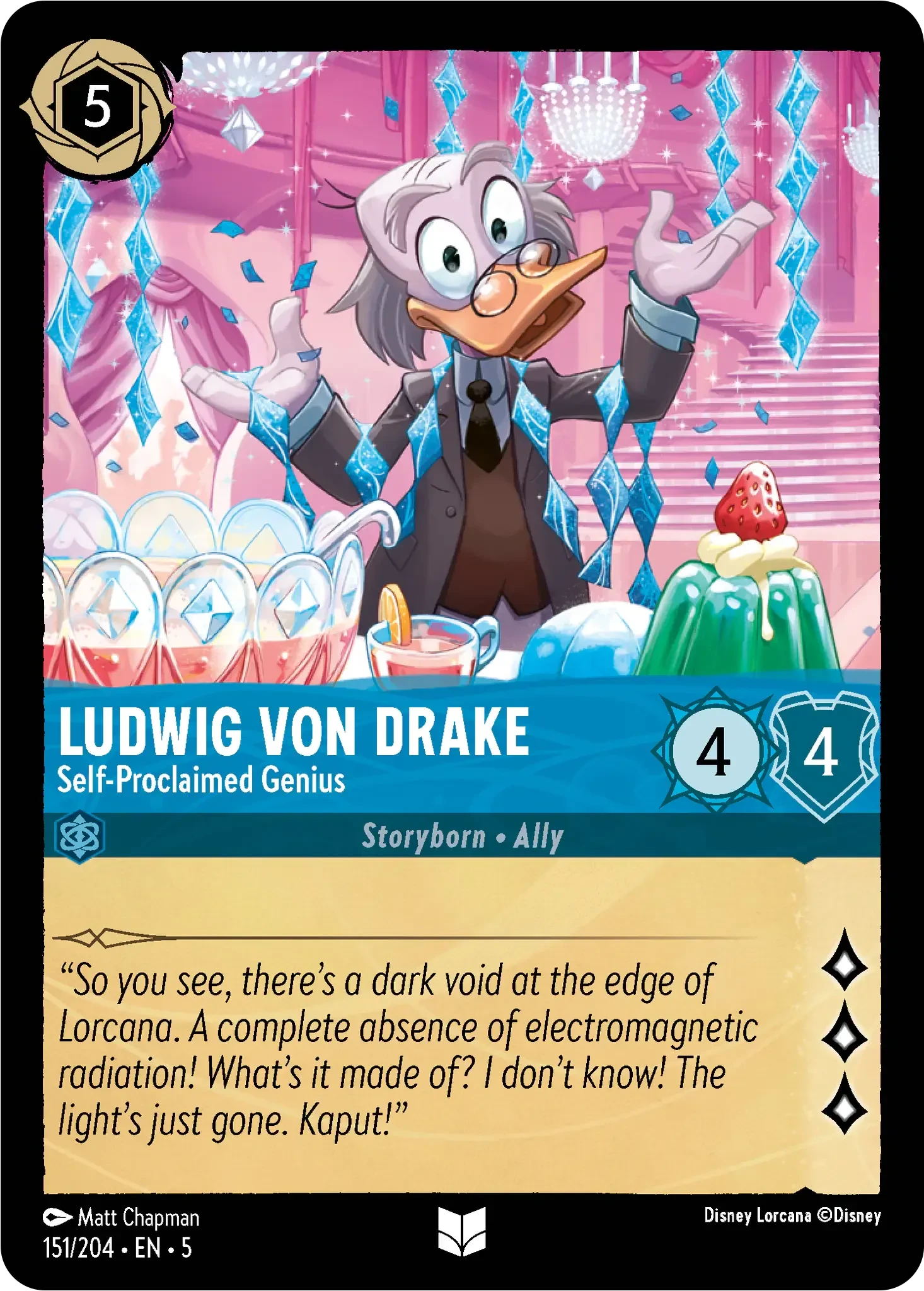 2024 Shimmering Skies Ludwig Von Drake - Self-Proclaimed Genius #151 Uncommon card image