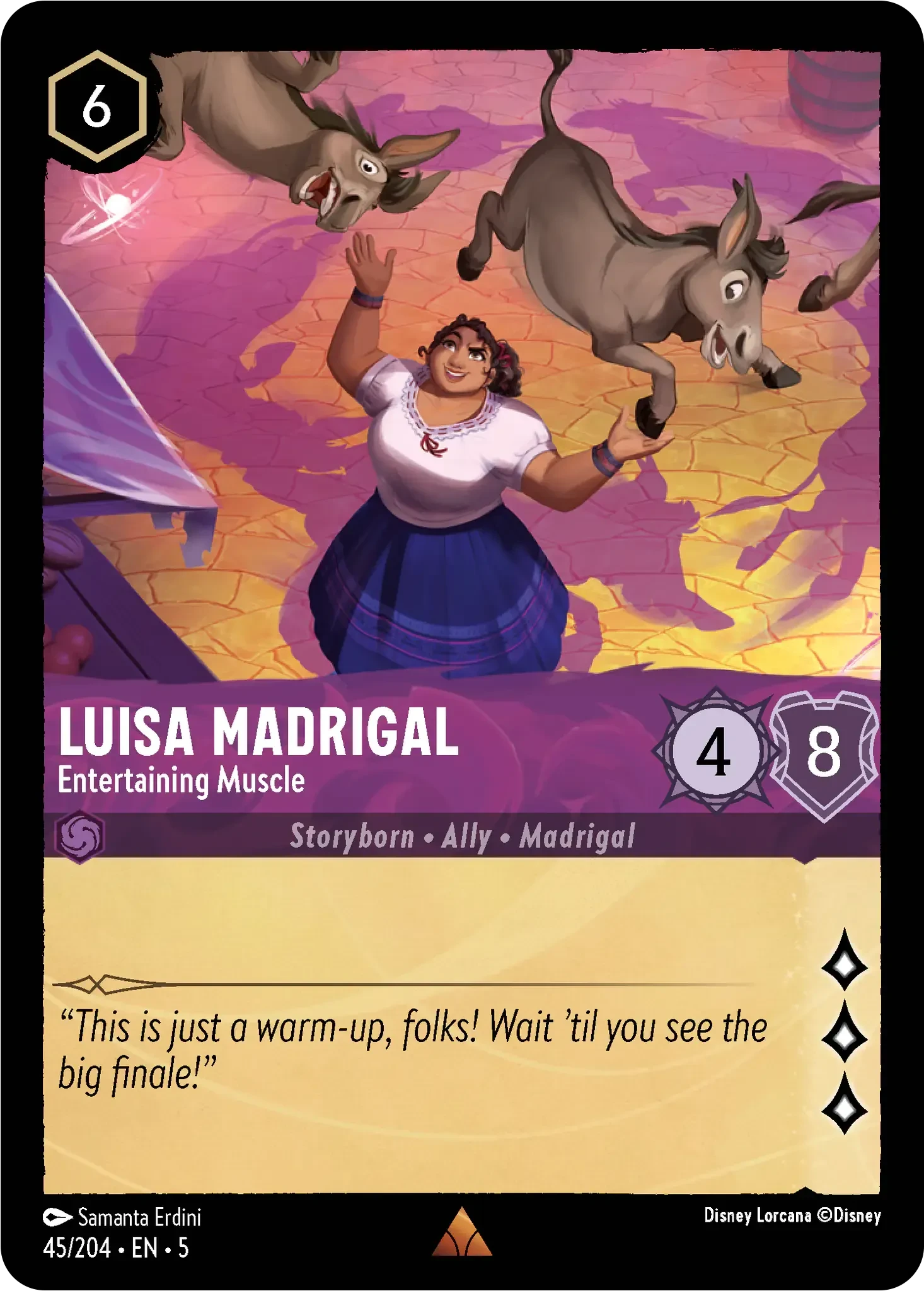 2024 Shimmering Skies Luisa Madrigal - Entertaining Muscle Rare #45 Rare card image