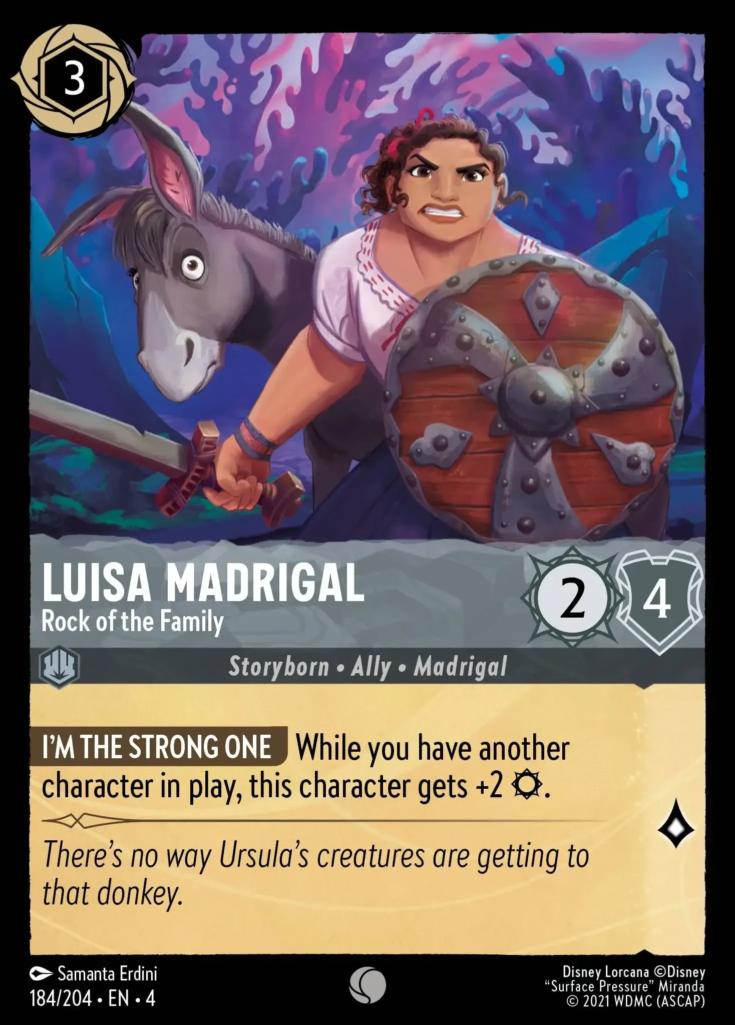 2024 Ursula's Return Luisa Madrigal - Rock of the Family Common #184 Common card image