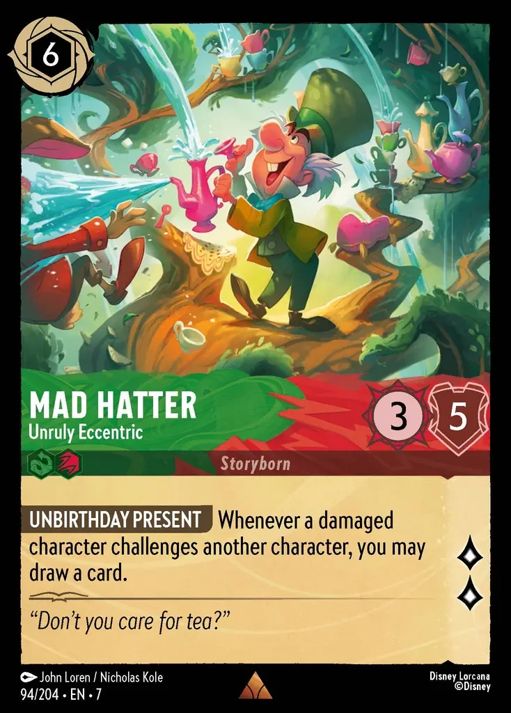 2025 Archazia's Island Mad Hatter - Unruly Eccentric #94 Rare card image