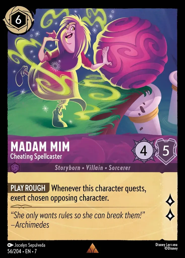 2025 Archazia's Island Madam Mim - Cheating Spellcaster #56 Rare card image