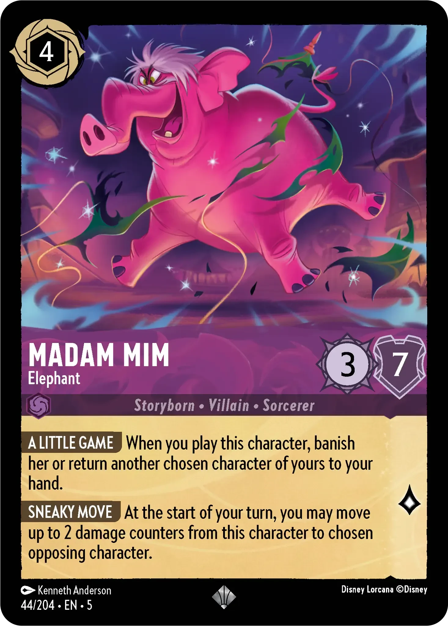 2024 Shimmering Skies Madam Mim - Elephant Super Rare #44 Super Rare card image
