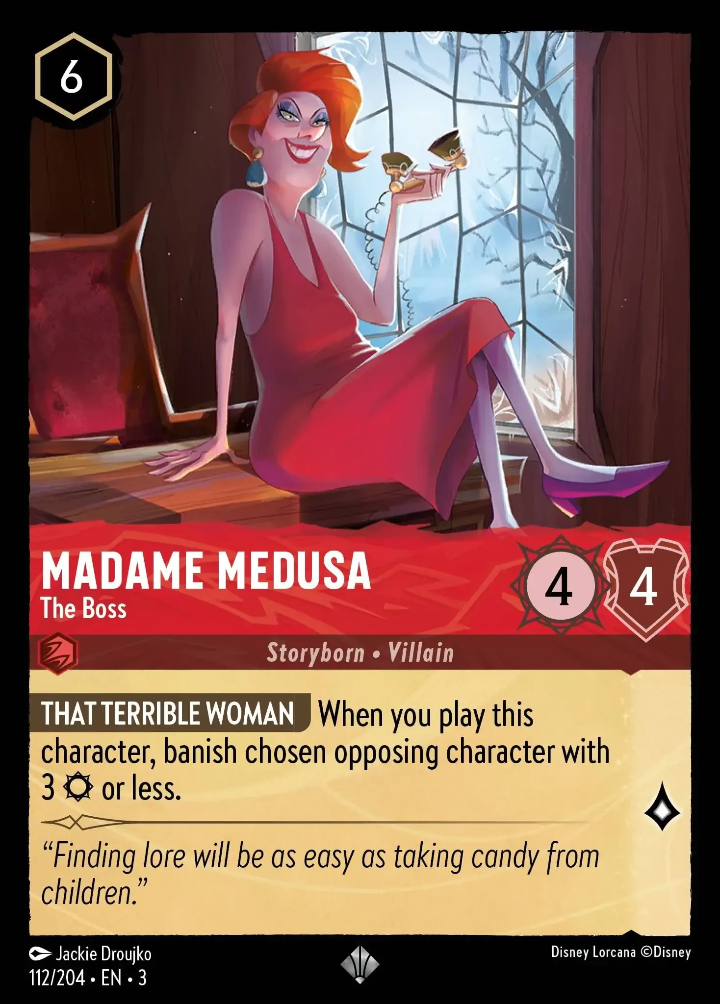 2024 Into the Inklands Madame Medusa - The Boss #112 Super Rare card image