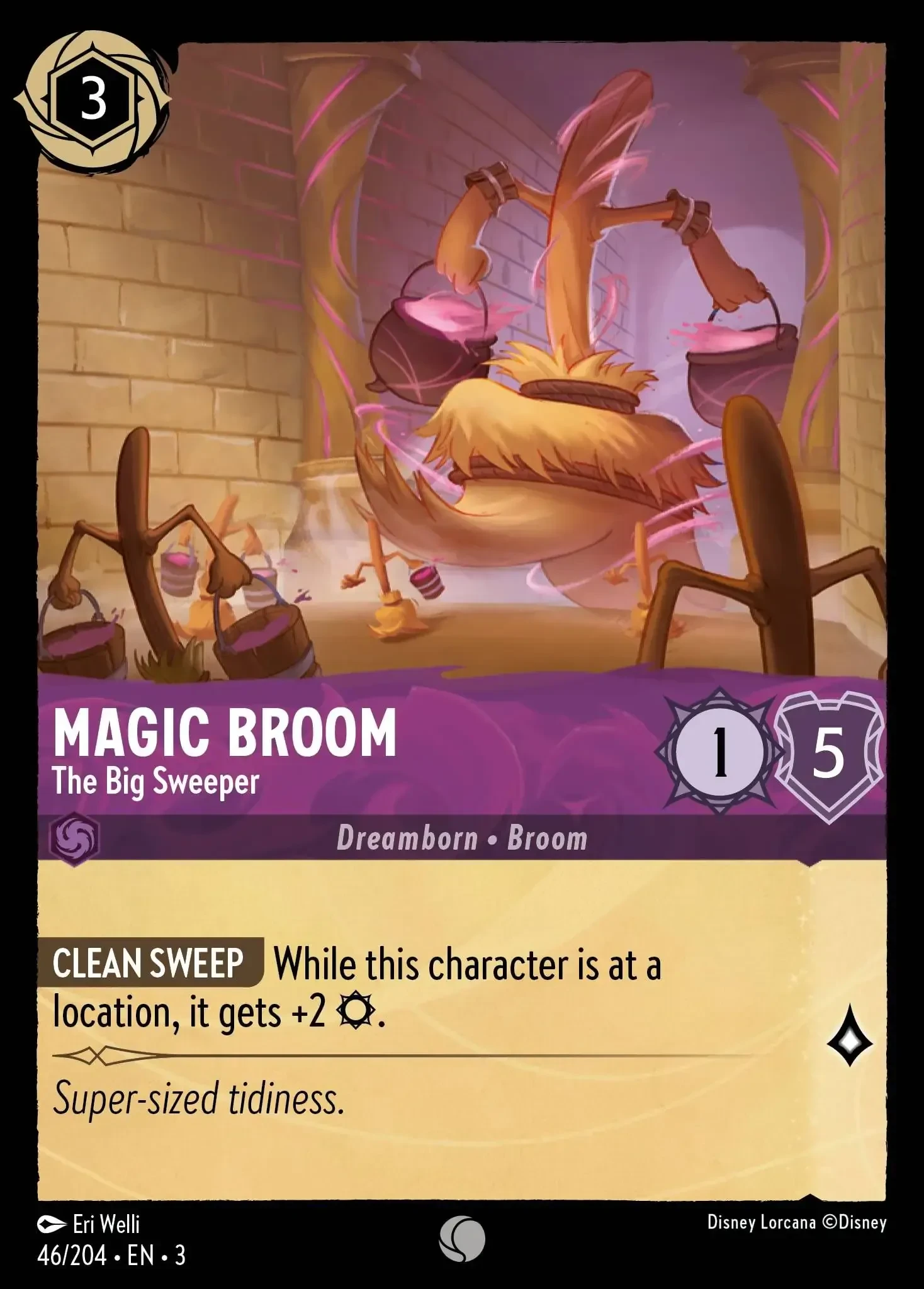 2024 Into the Inklands Magic Broom - The Big Sweeper #46 Common card image