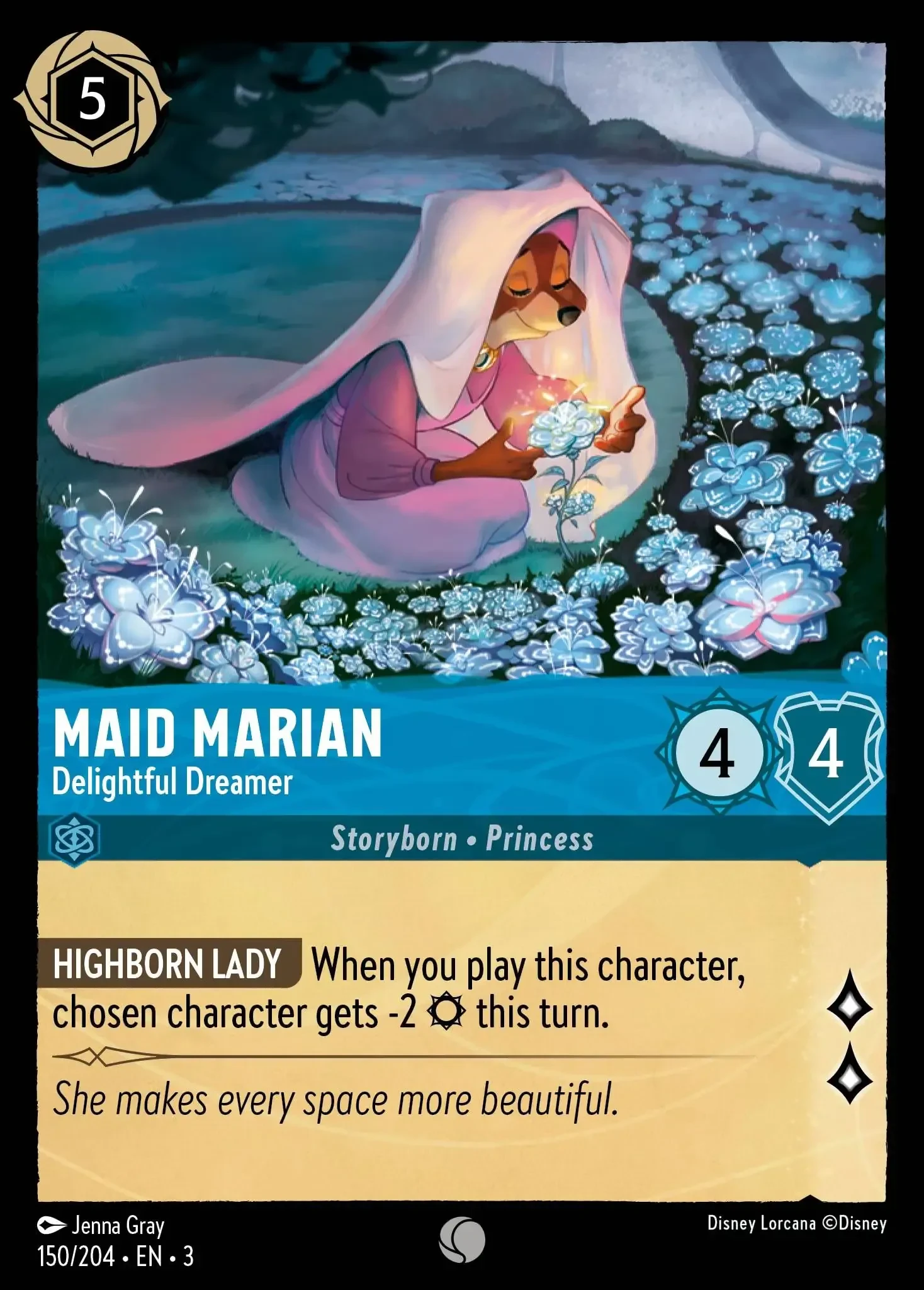 2024 Into the Inklands Maid Marian - Delightful Dreamer #150 Common card image