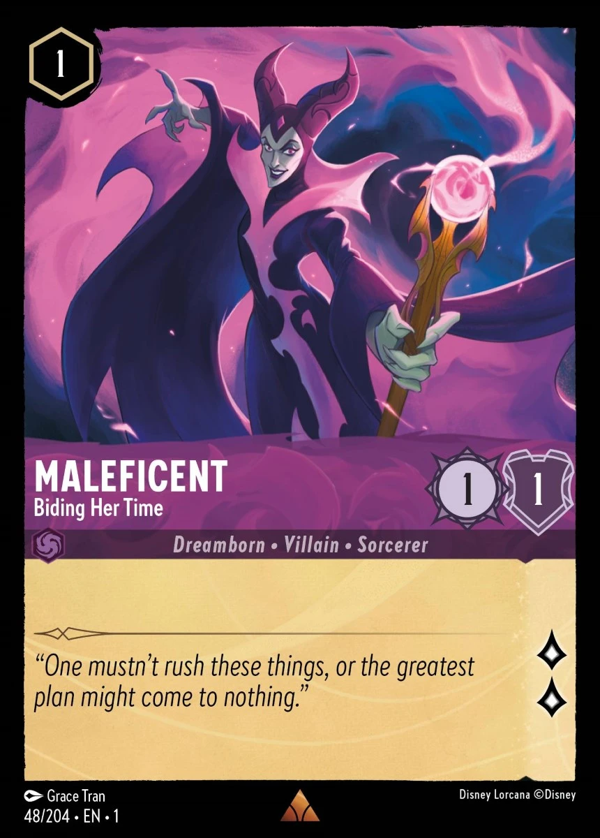 2023 The First Chapter Maleficent - Biding Her Time Rare #48 Rare card image