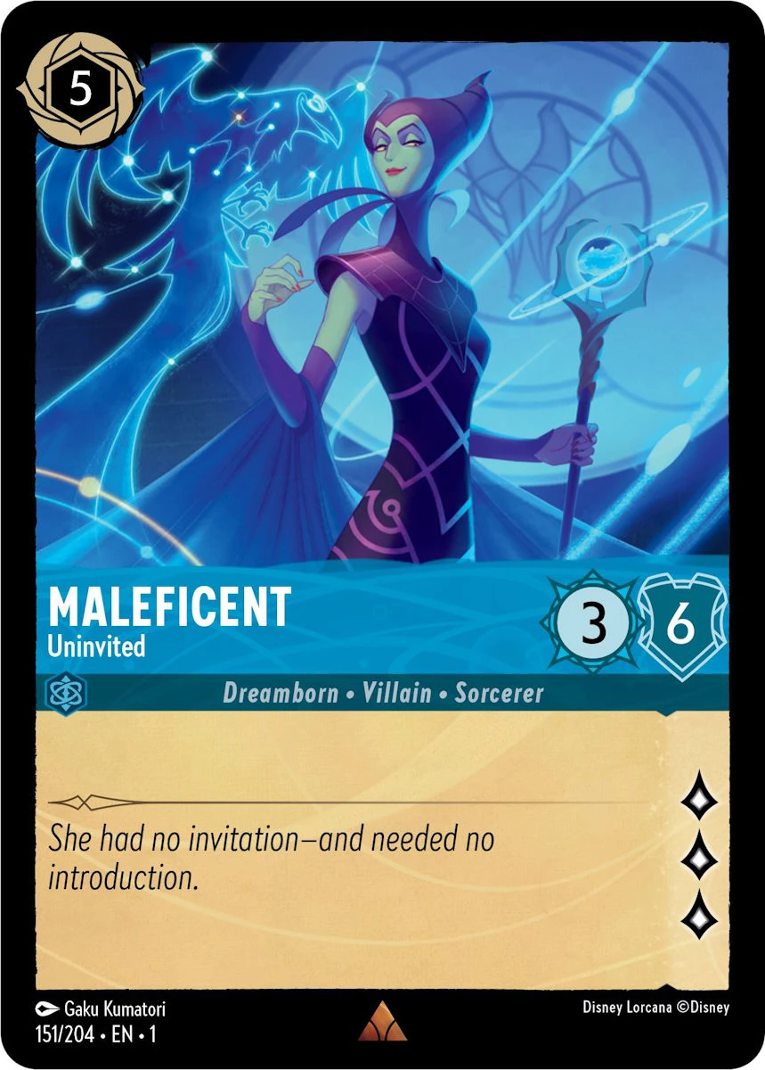 2023 The First Chapter Maleficent - Uninvited Rare #151 Rare card image