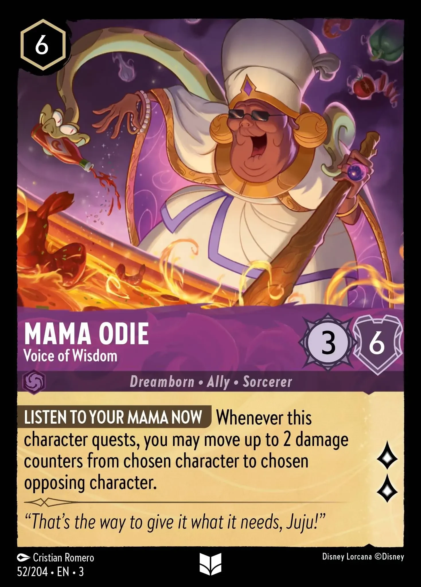 2024 Into the Inklands Mama Odie - Voice of Wisdom #52 Uncommon card image