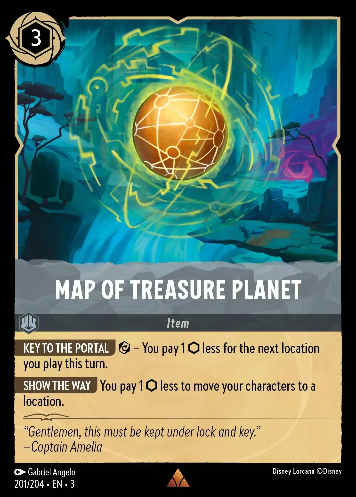 2024 Into the Inklands Map of Treasure Planet #201 Rare card image