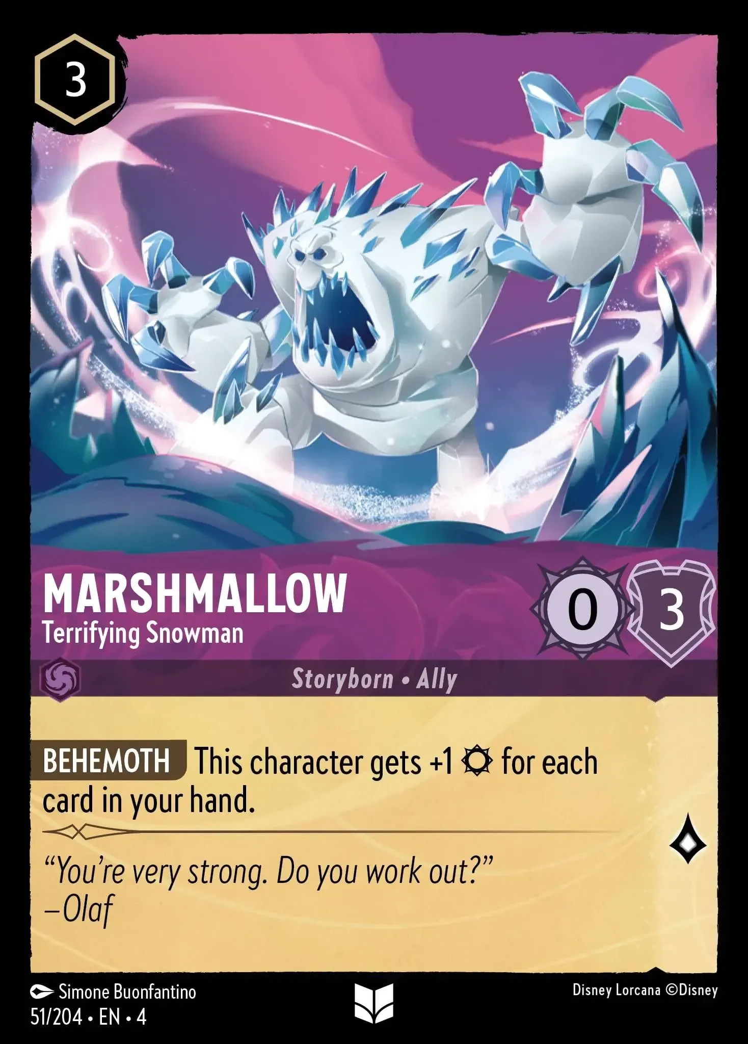 2024 Ursula's Return Marshmallow - Terrifying Snowman Uncommon #51 Uncommon card image