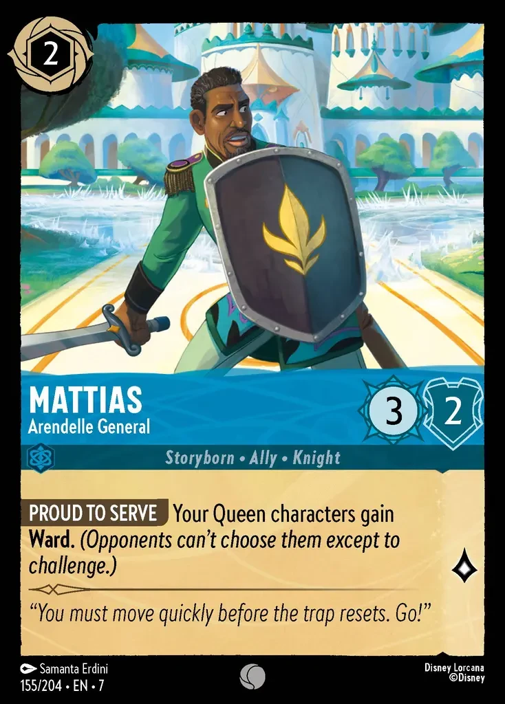 2025 Archazia's Island Mattias - Arendelle General #155 Common card image