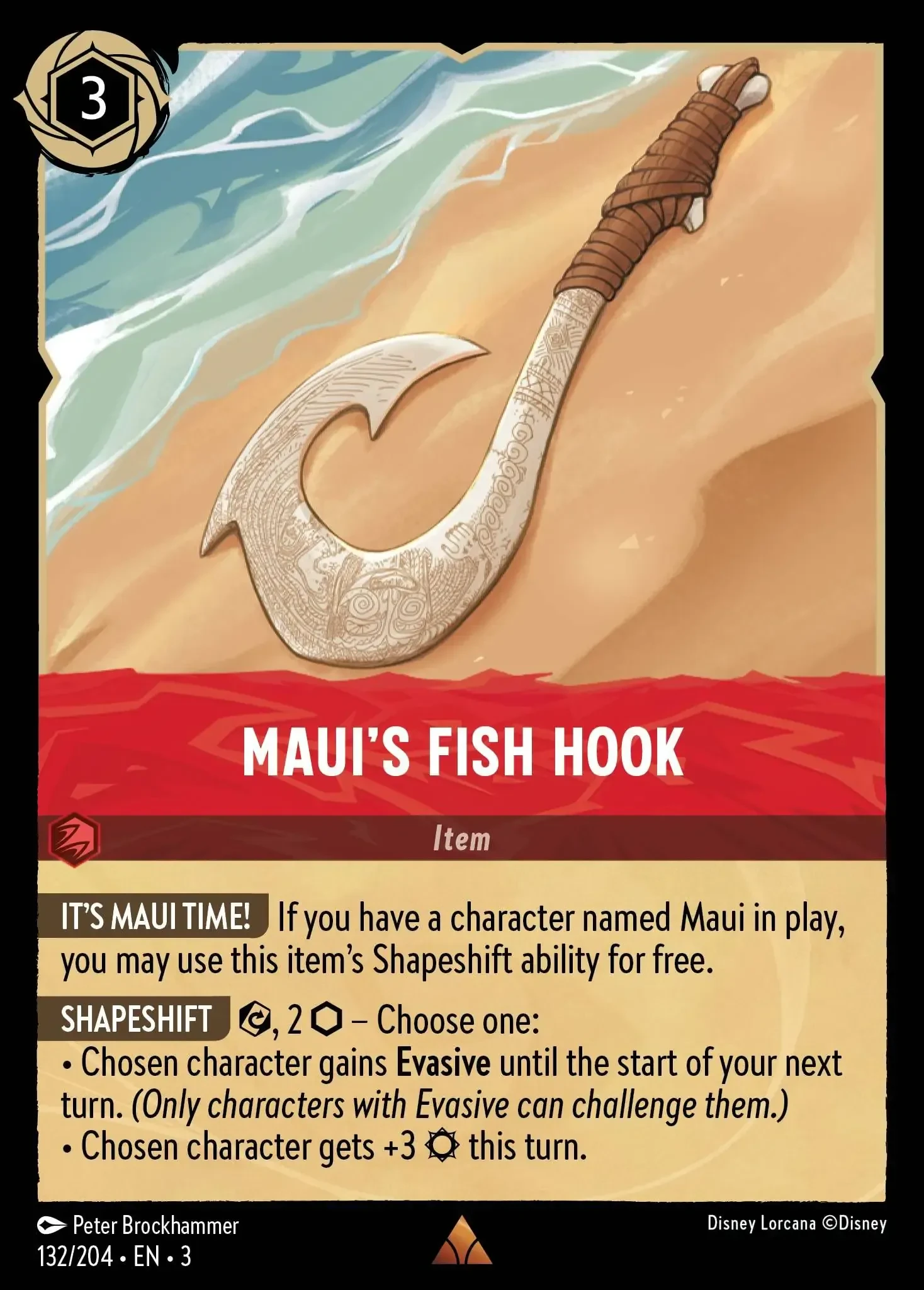 2024 Into the Inklands Maui's Fish Hook #132 Rare card image