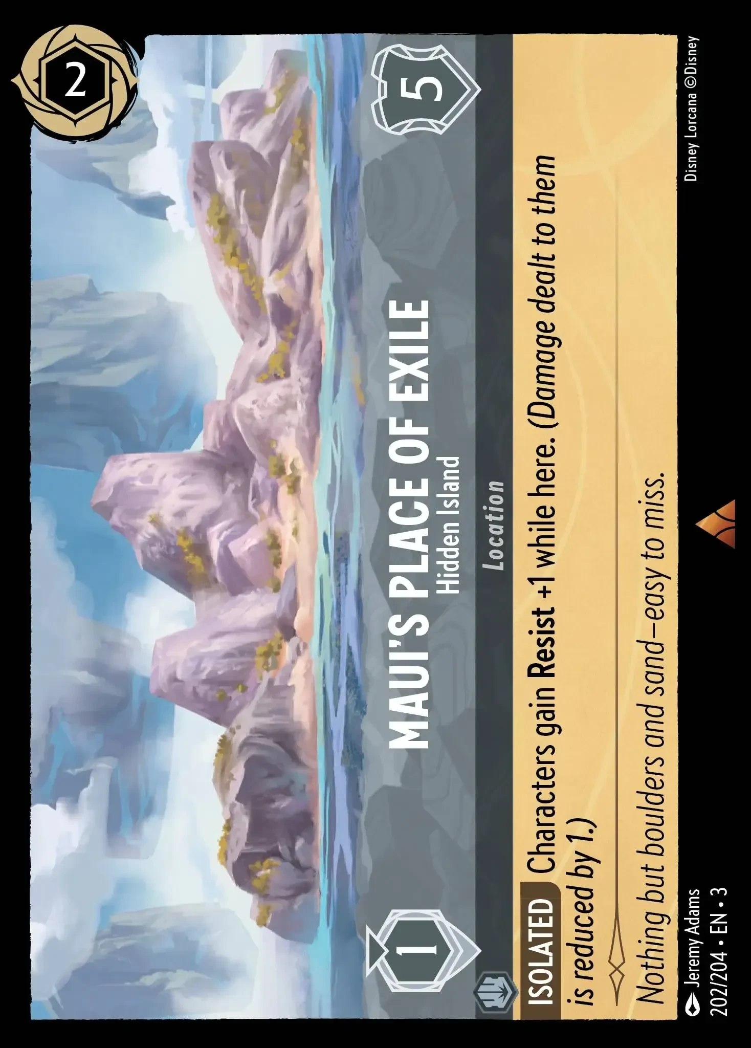 2024 Into the Inklands Maui's Place of Exile - Hidden Island #202 Rare card image