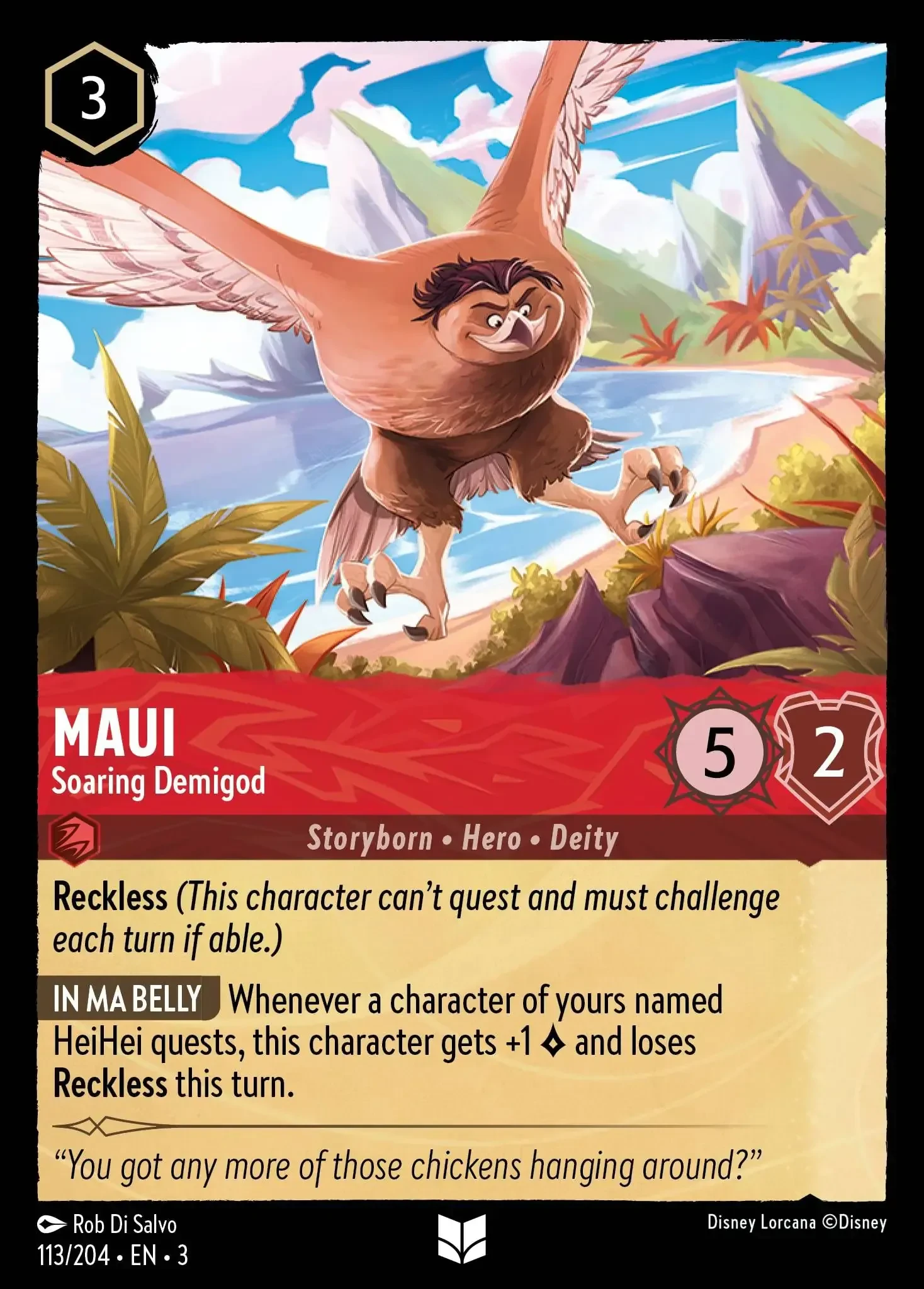 2024 Into the Inklands Maui - Soaring Demigod #113 Uncommon card image